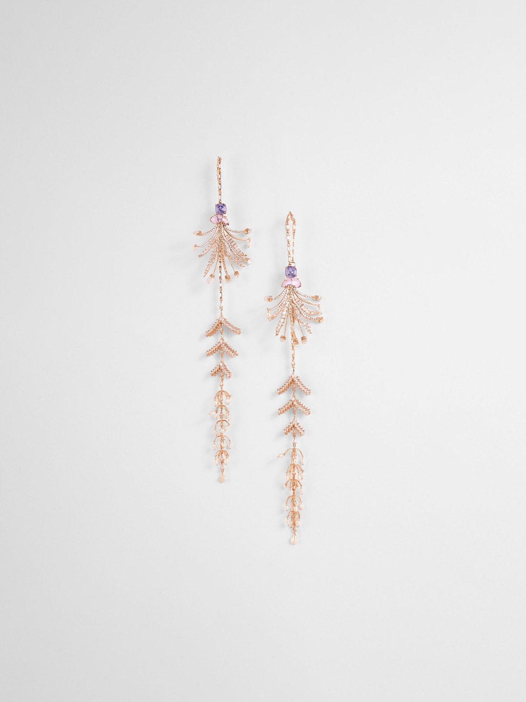 

Outhouse Rose Gold Plated Artificial Stones Drop Earrings