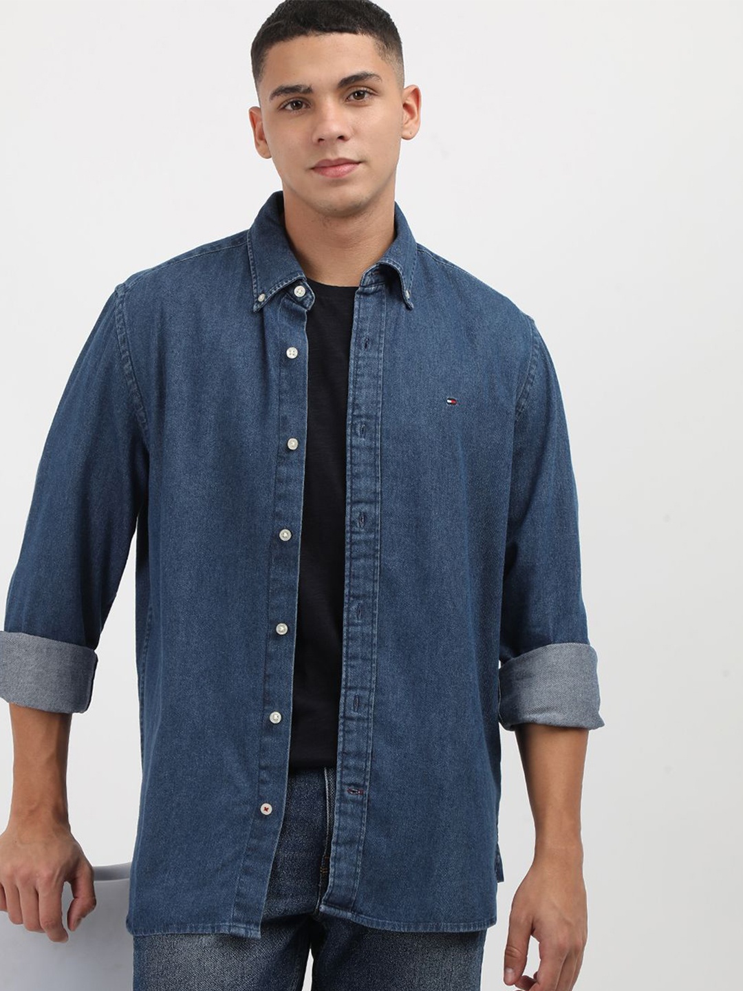 

Tommy Hilfiger Men Opaque Casual Shirt, Blue