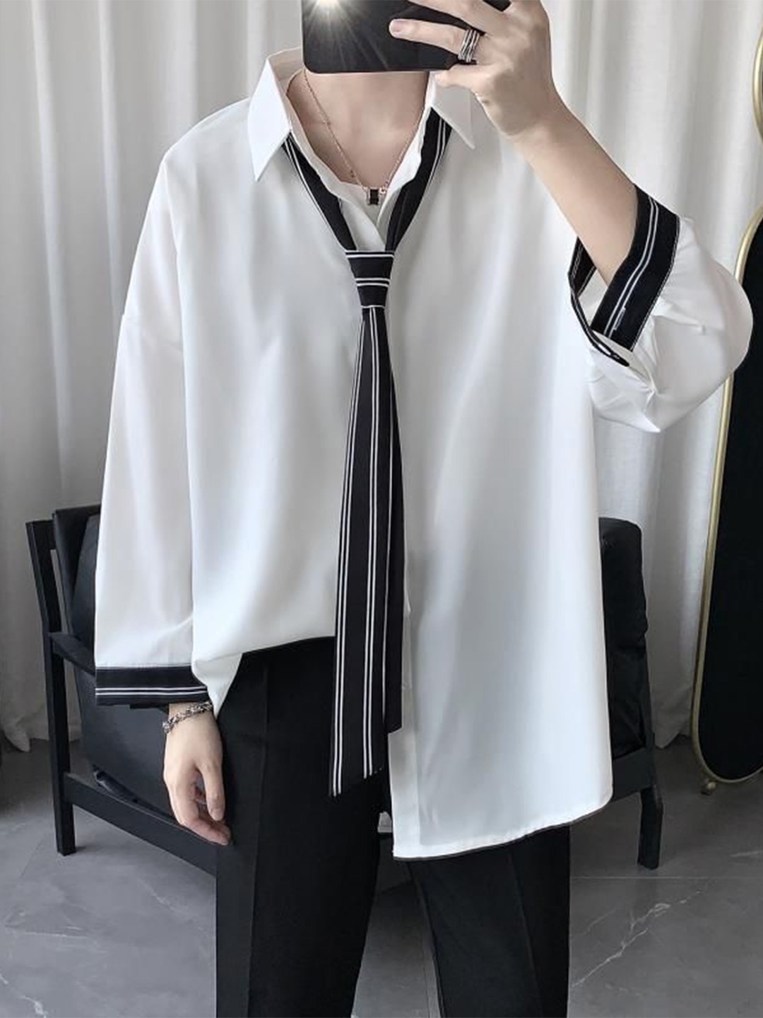 

StyleCast Men Opaque Casual Shirt, White