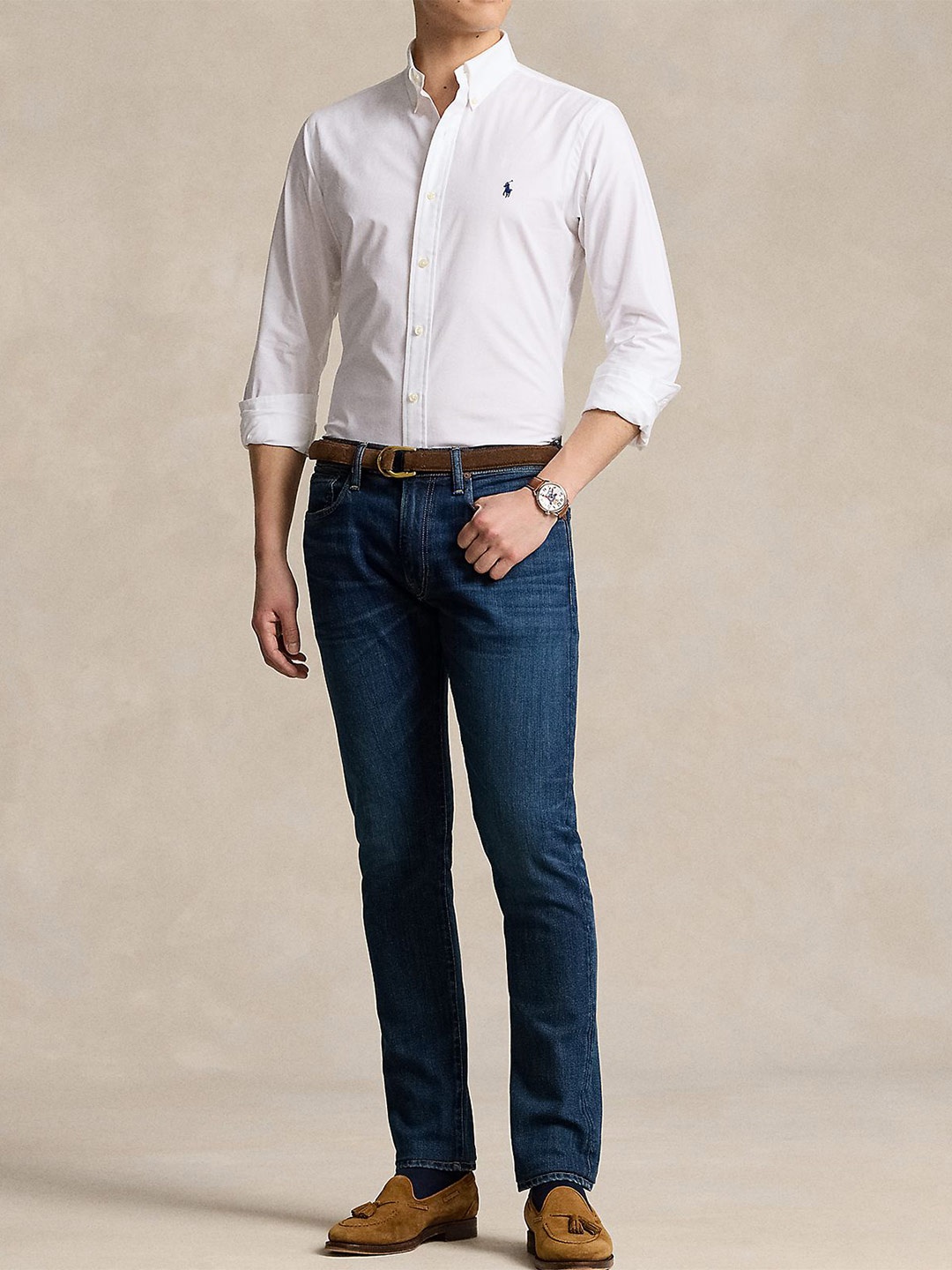 

Polo Ralph Lauren Men Slim-Fit Shirts, White
