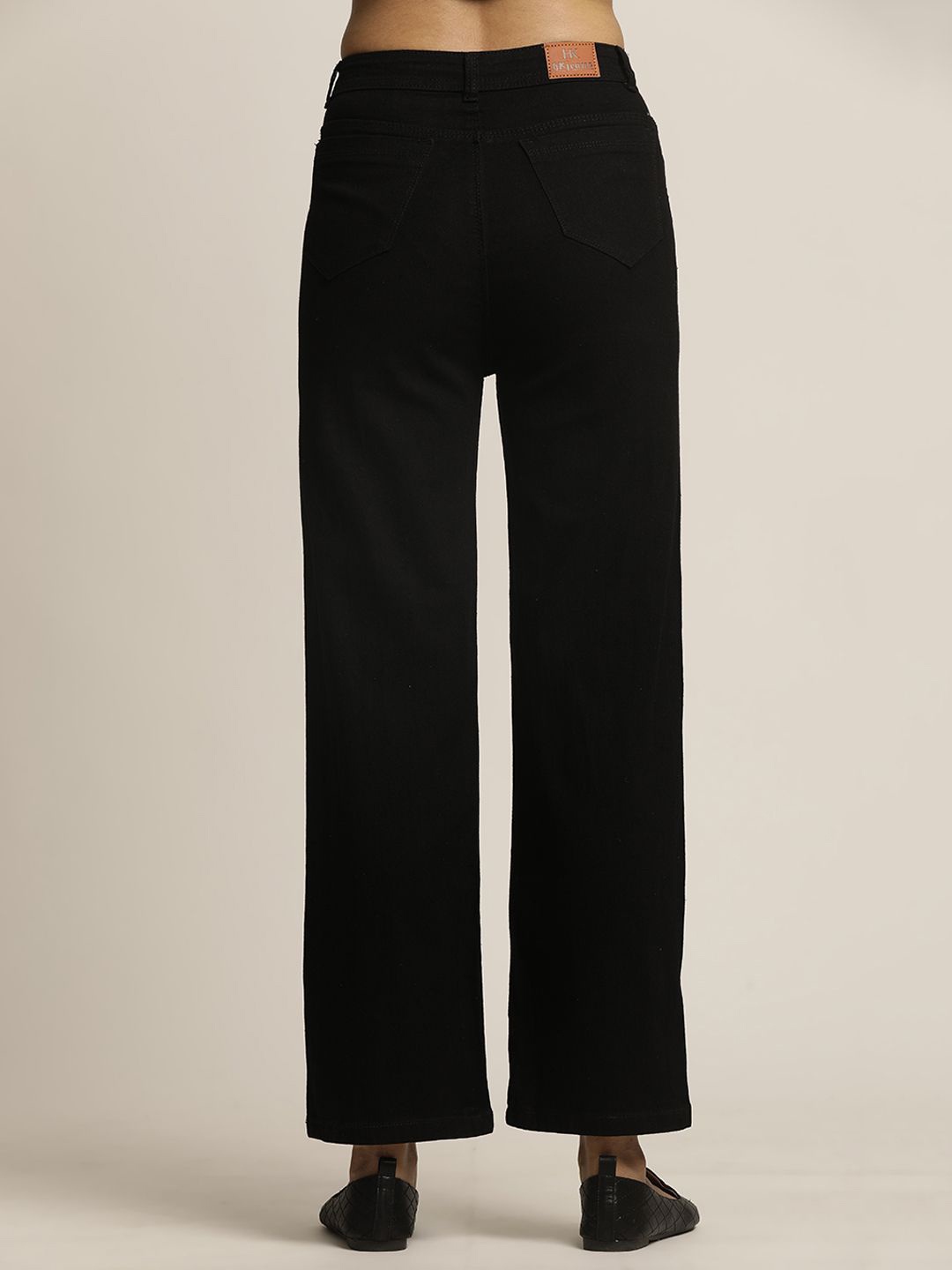 

BAESD Women Comfort Straight Fit High-Rise Jeans, Black
