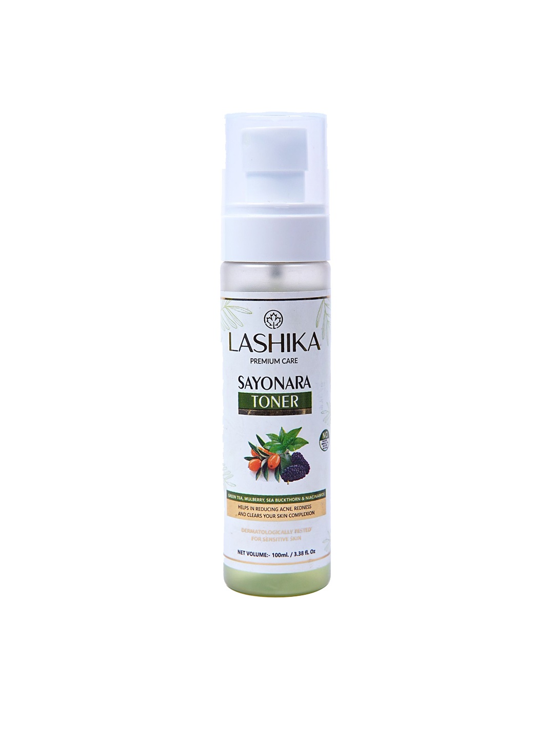 

LASHIKA Green Tea & Mulberry Infused Sayonara Anti-Acne Face Toner-100ml, White