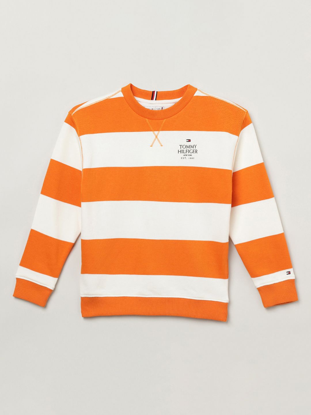 

Tommy Hilfiger Boys Striped Pullover Sweatshirt, Orange
