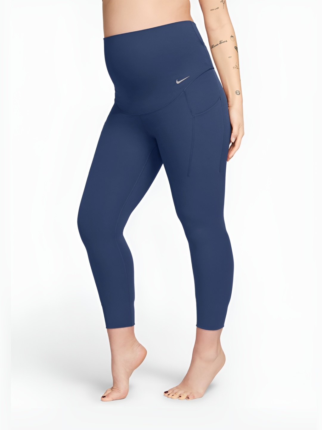 

Nike Women Zenvy (M) Gentle-Support High-Waisted 7/8 Leggings (Maternity), Blue