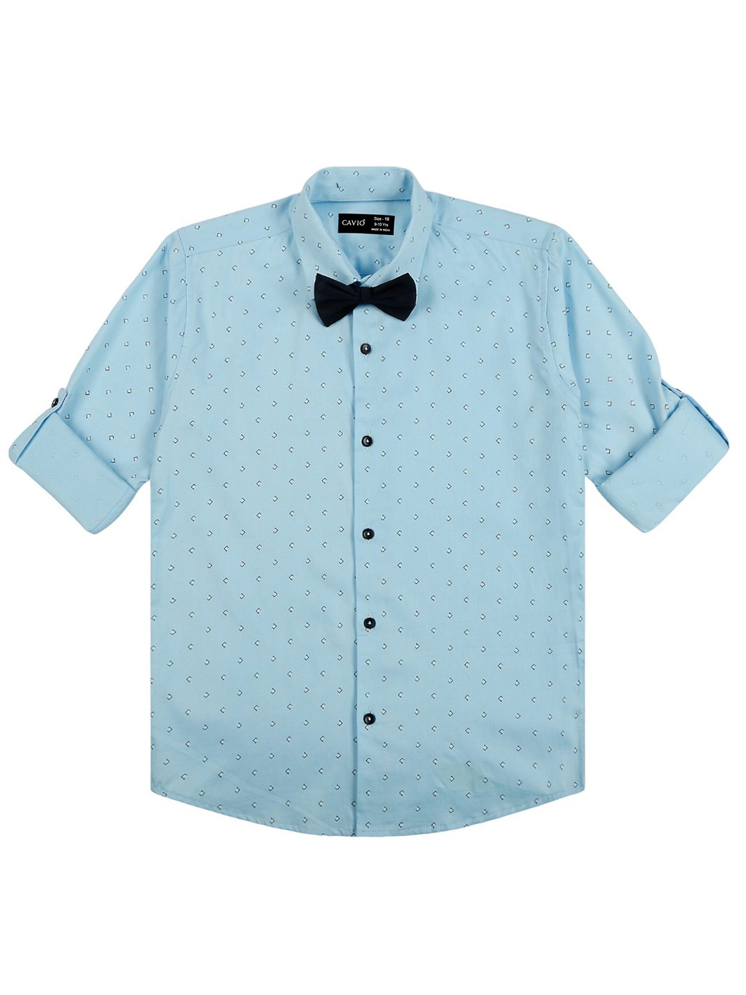 

CAVIO Boys Comfort Opaque Printed Casual Shirt, Blue