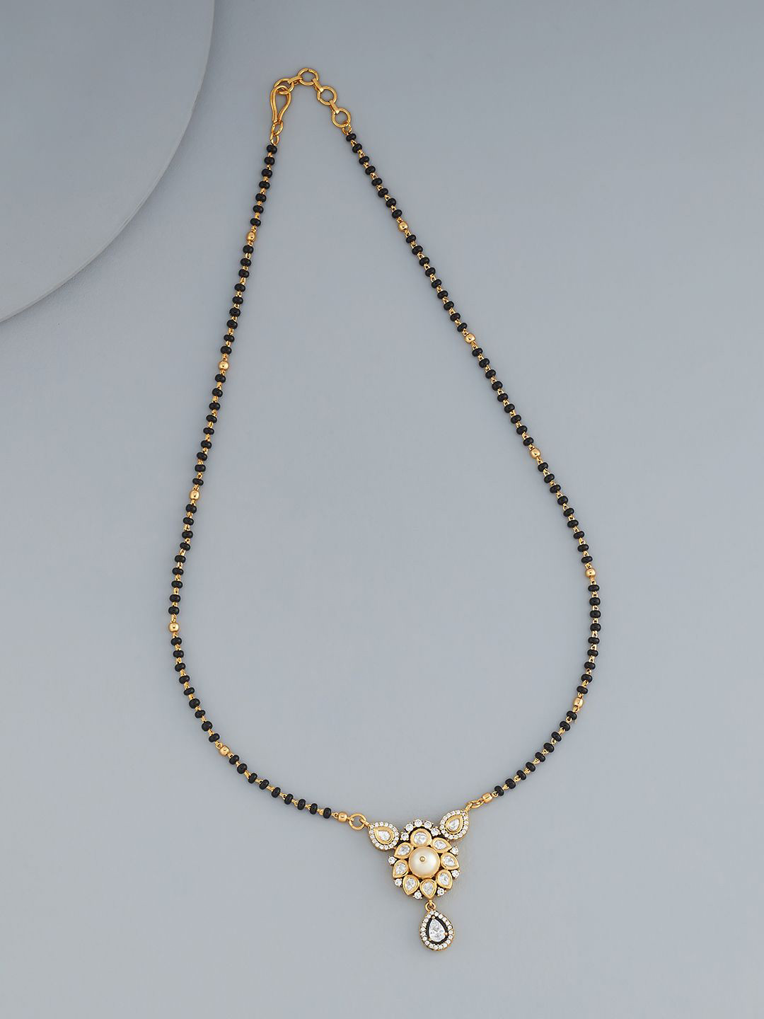 

Kushal's Fashion Jewellery Kundan Stone Studded Mangalsutra, Gold