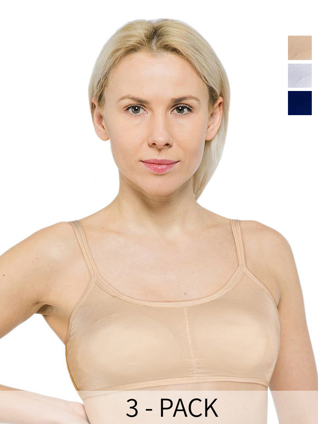 

ComfyStyle Pack Of 3 Full Coverage Underwired Lightly Padded Bra, Beige