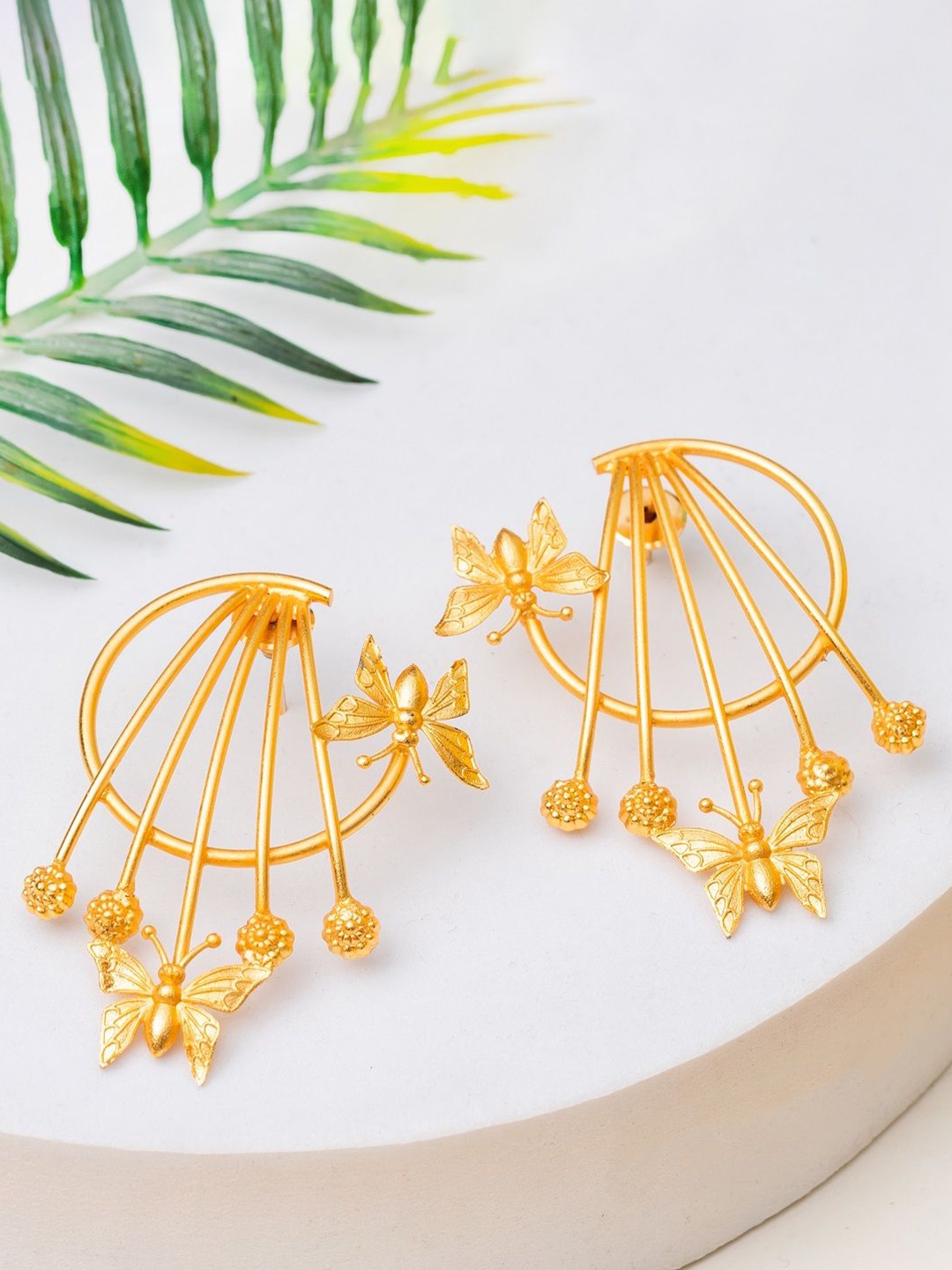 

PUTSTYLE Gold-Plated Butterfly Drop Earrings