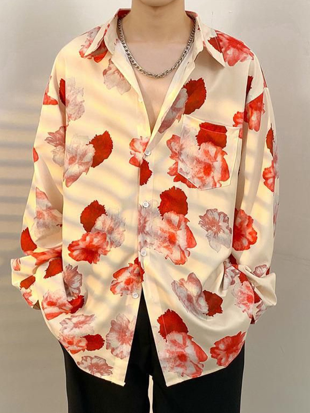 

StyleCast Men Floral Opaque Printed Casual Shirt, Rust