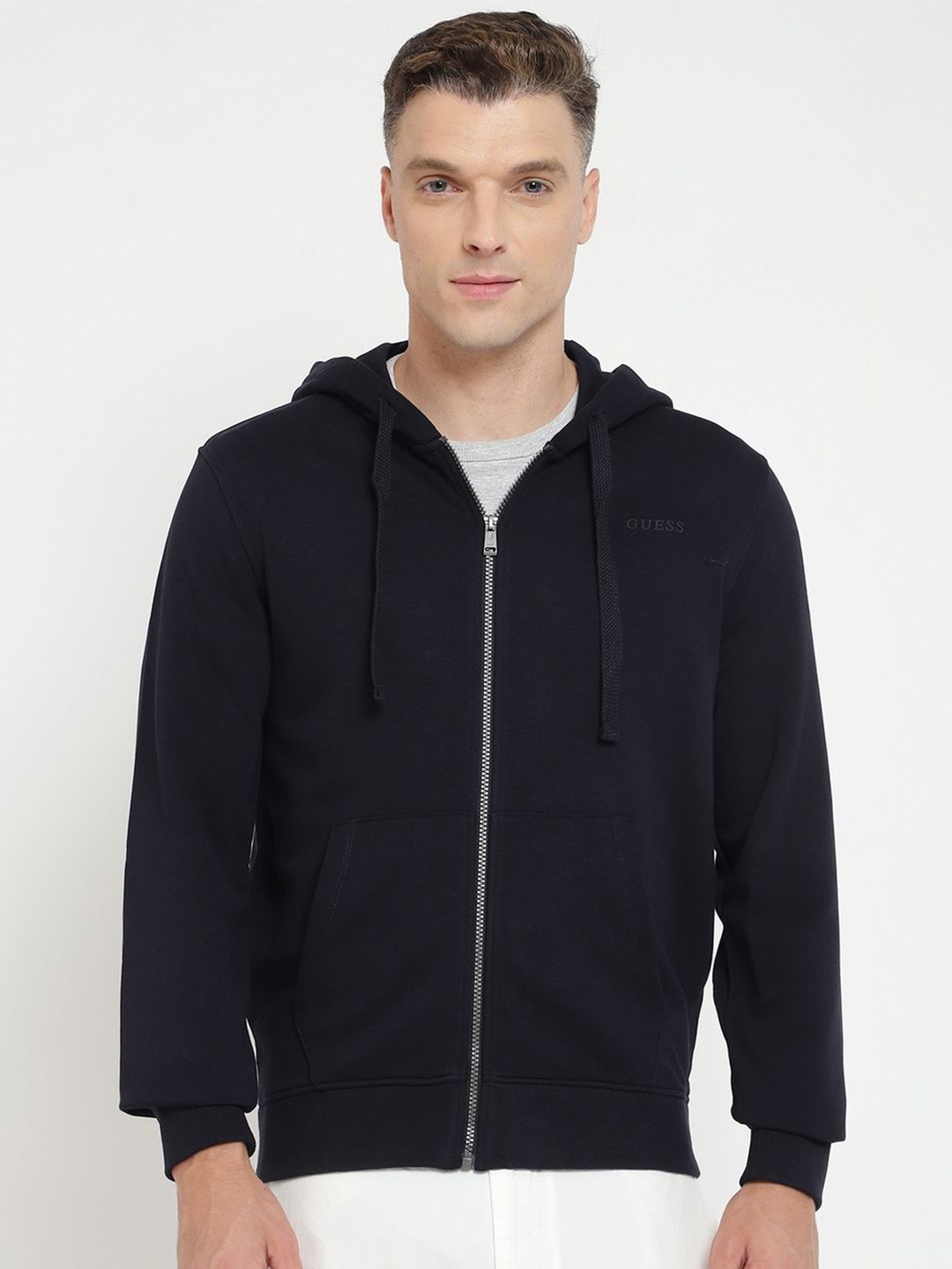 

GUESS Men Hooded Sweatshirt, Blue