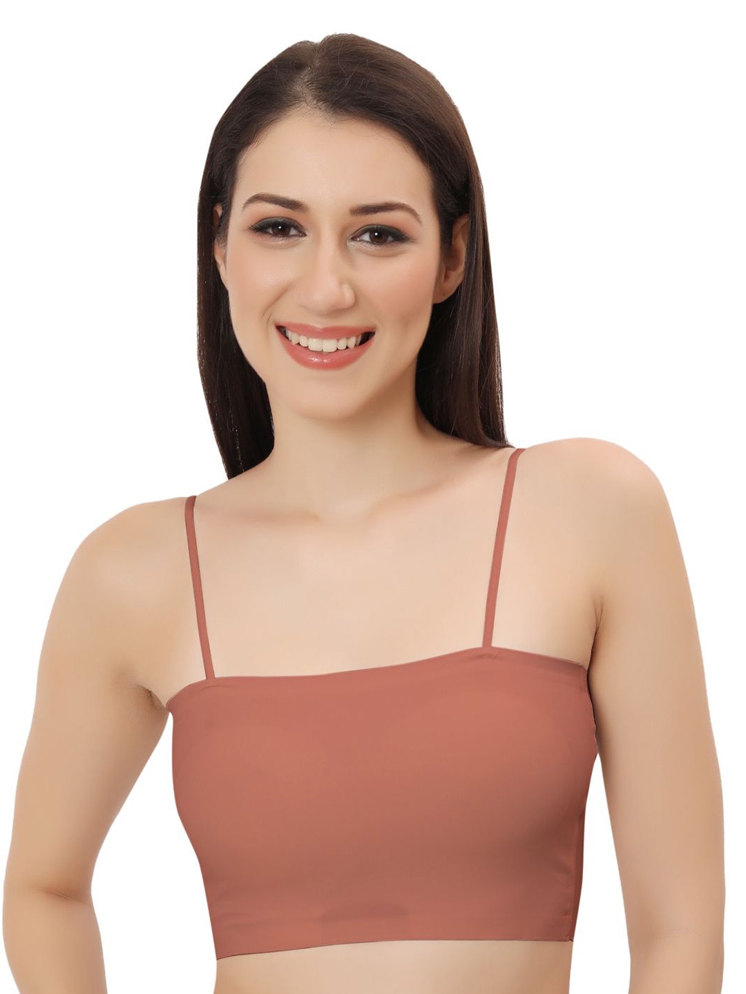 

Bella Voste Women Bralette Bra Full Coverage Lightly Padded, Orange