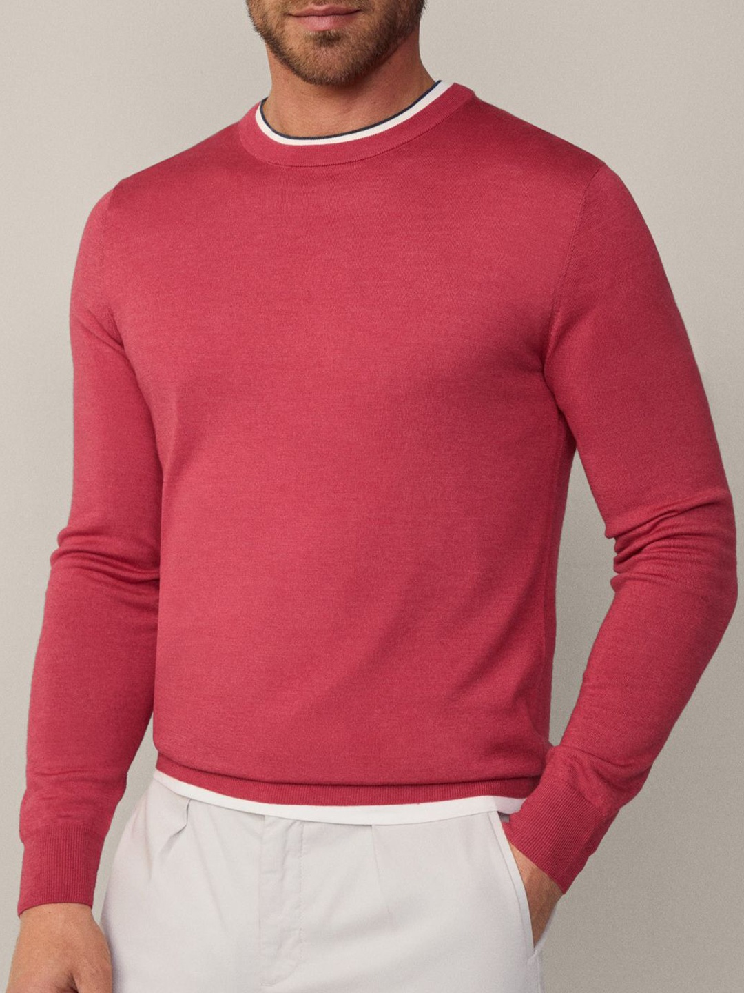 

HACKETT LONDON Men Woollen Pullover, Red