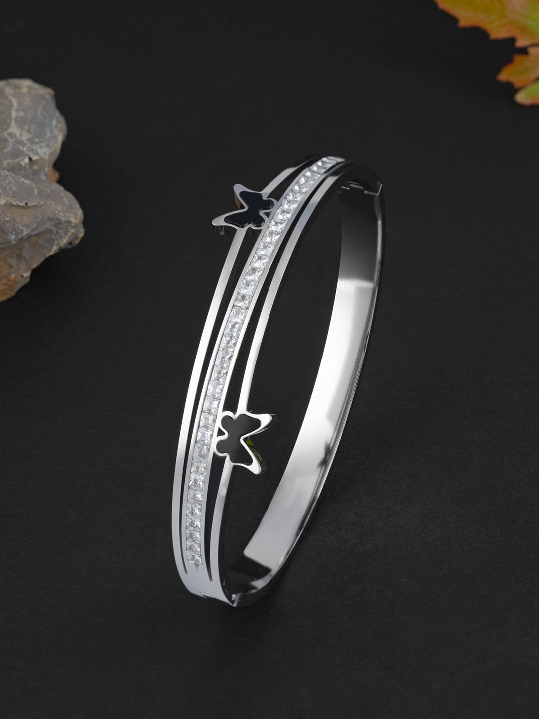 

E2O Women Silver-Plated Bangle-Style Bracelet