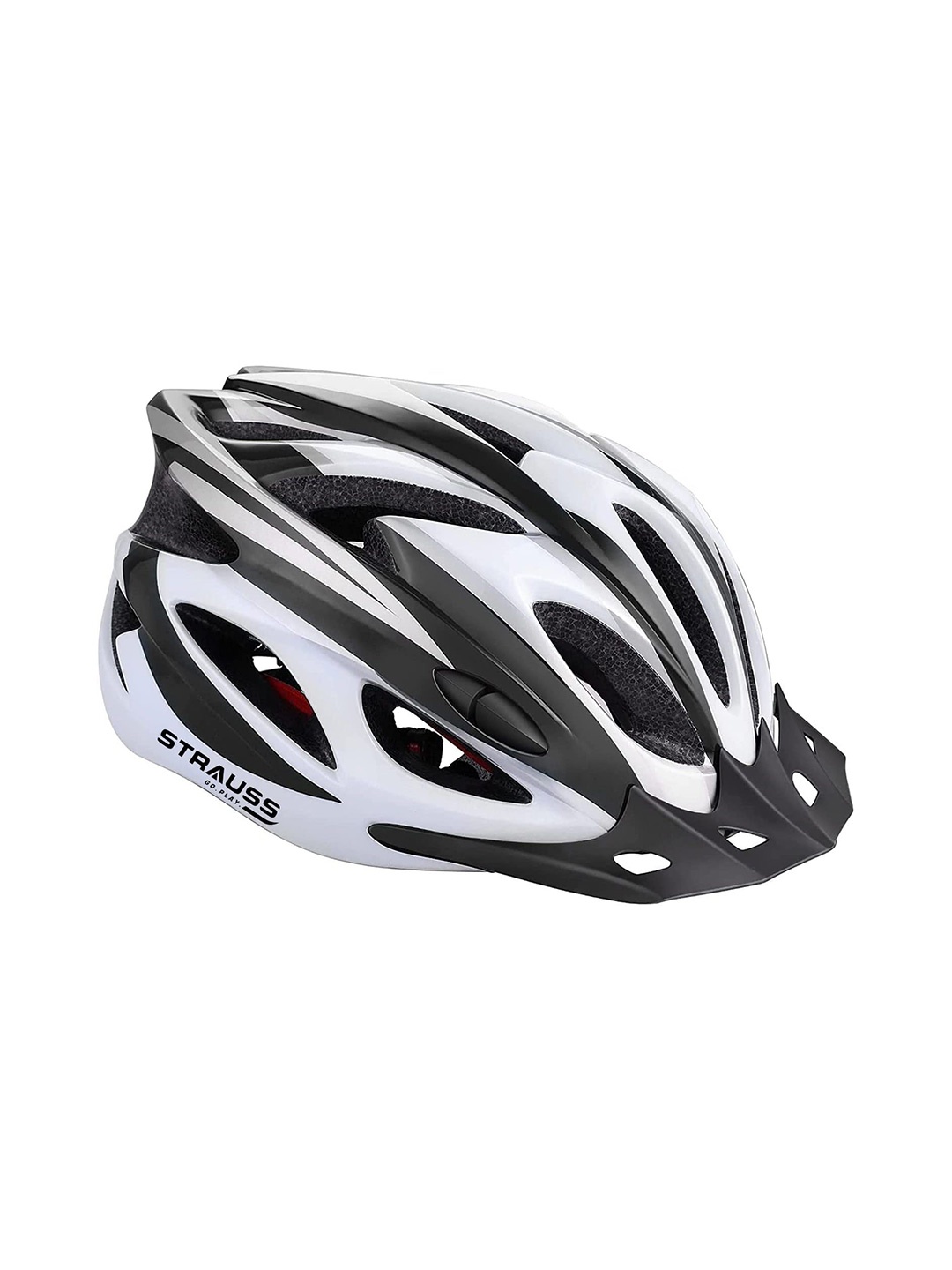 

STRAUSS Cushioned Adjustable Safety Cycling Helmet, Black