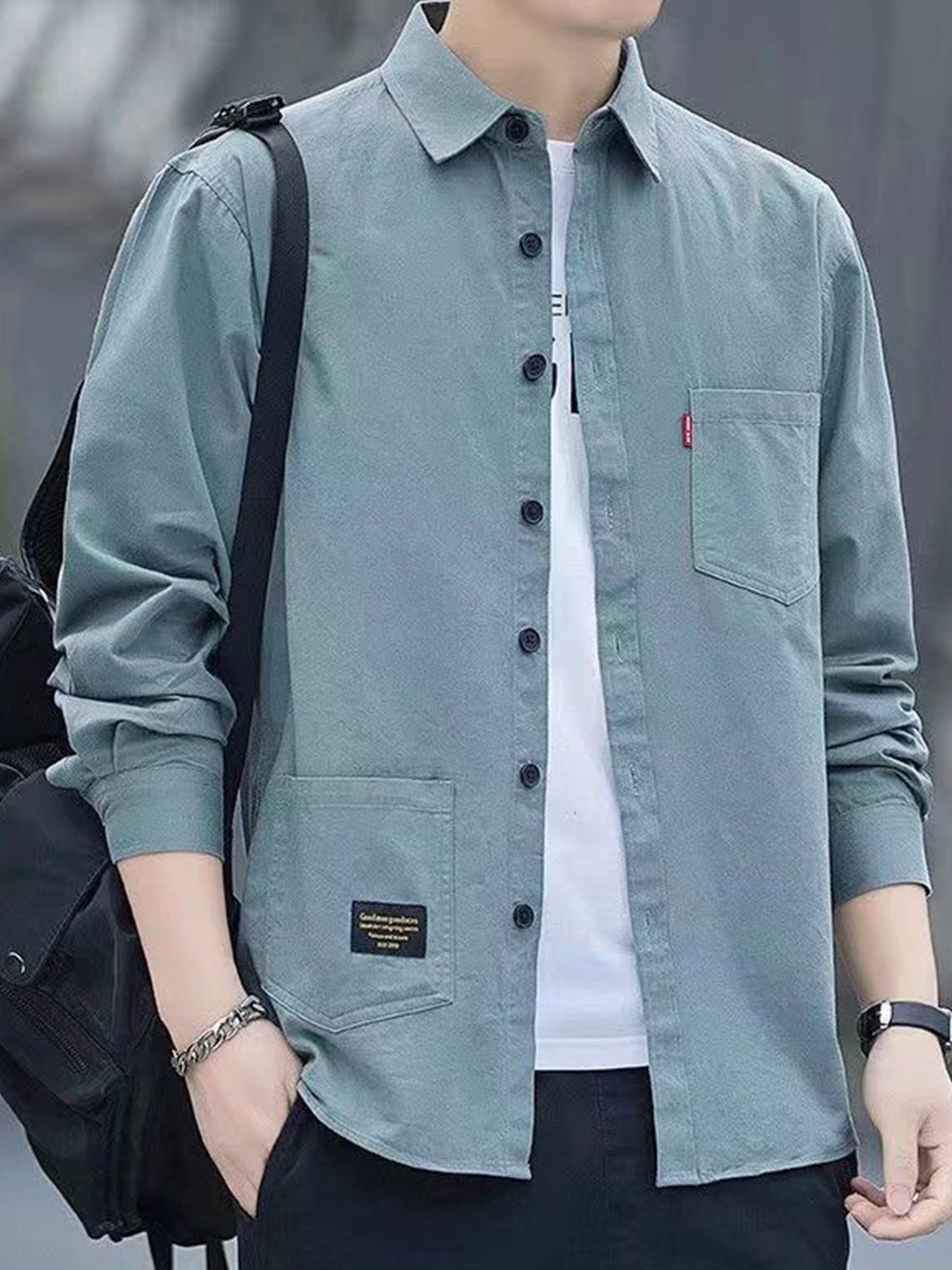 

StyleCast Men Opaque Printed Casual Shirt, Teal