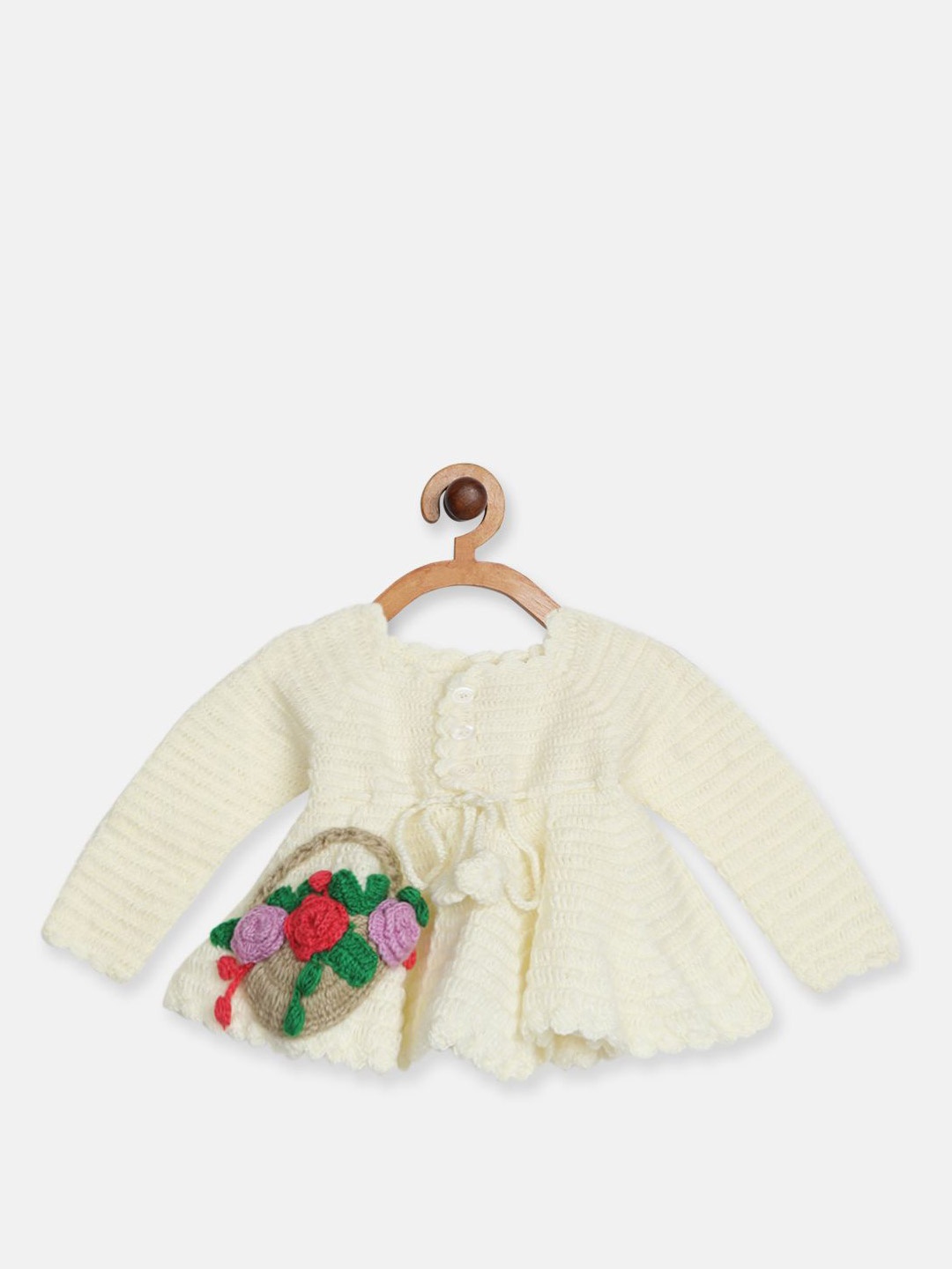 

CHUTPUT Pure Wool Fit and Flare Dress, Cream