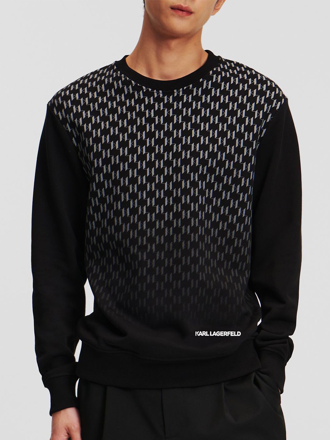 

Karl Lagerfeld Men Printed Sweatshirt, Black