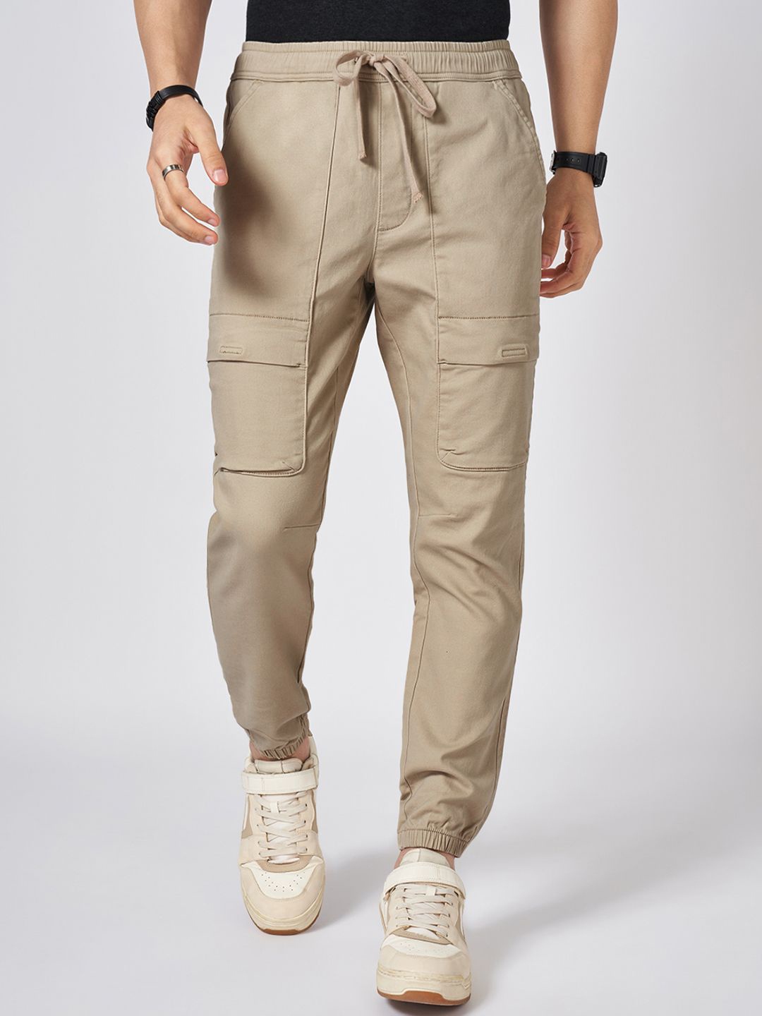 

People Men Mid-Rise Joggers, Khaki