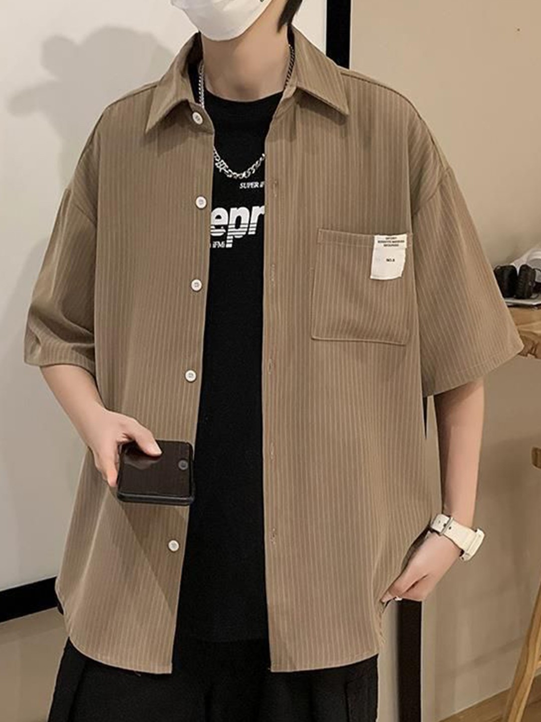 

StyleCast Men Opaque Casual Shirt, Brown