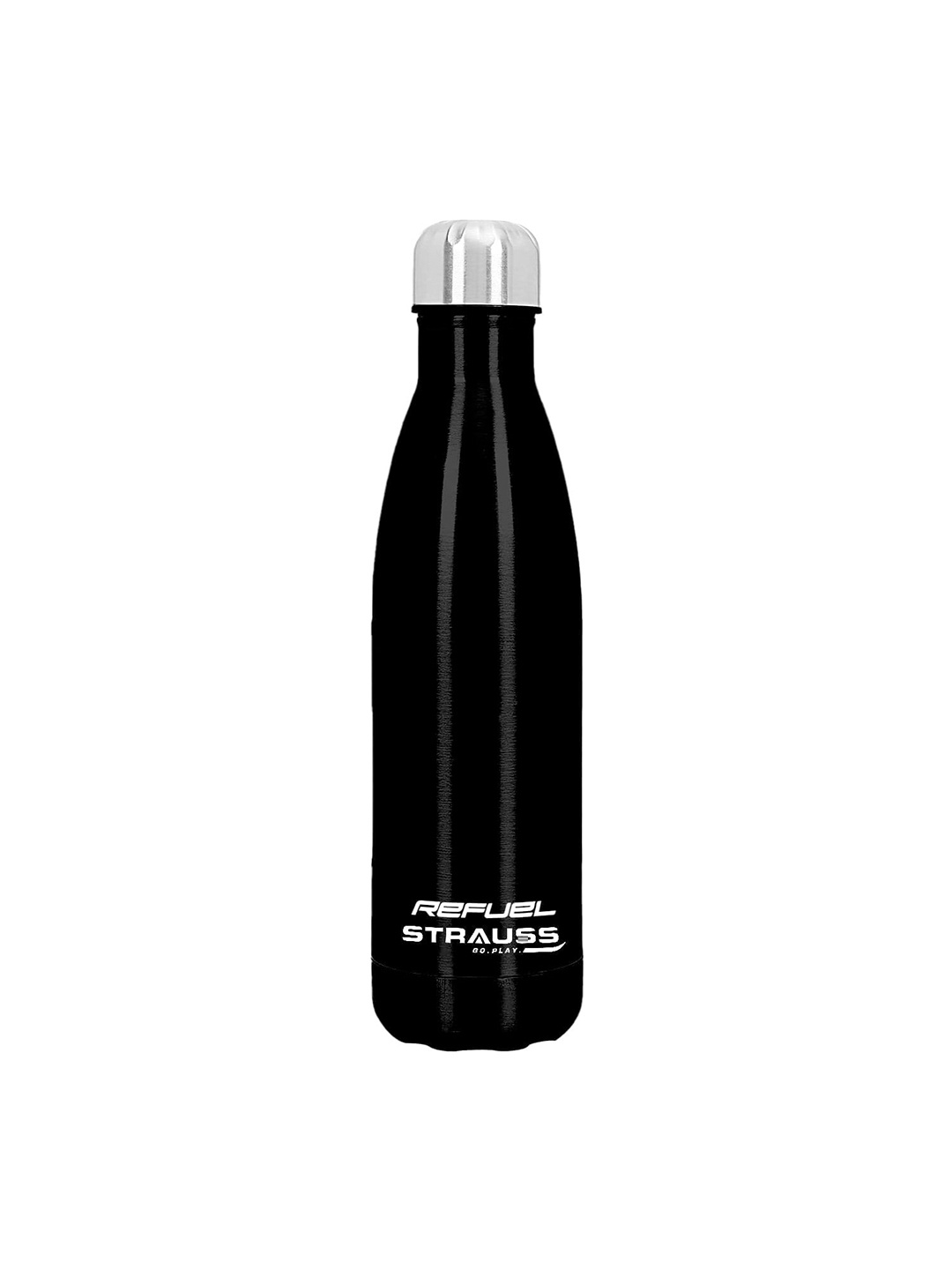 

STRAUSS Black Stainless Steel Leak Proof Water Bottle 750 ml