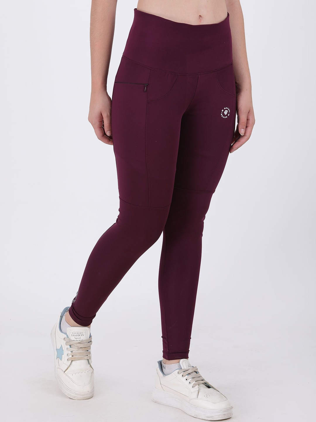 

M7 EMPIRE Women Ankle Length Tights, Maroon