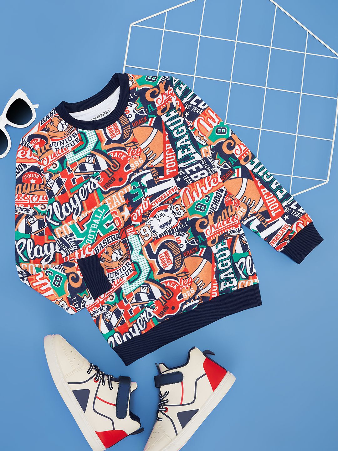 

Pantaloons Junior Boys Typography Printed Sweatshirt, Orange