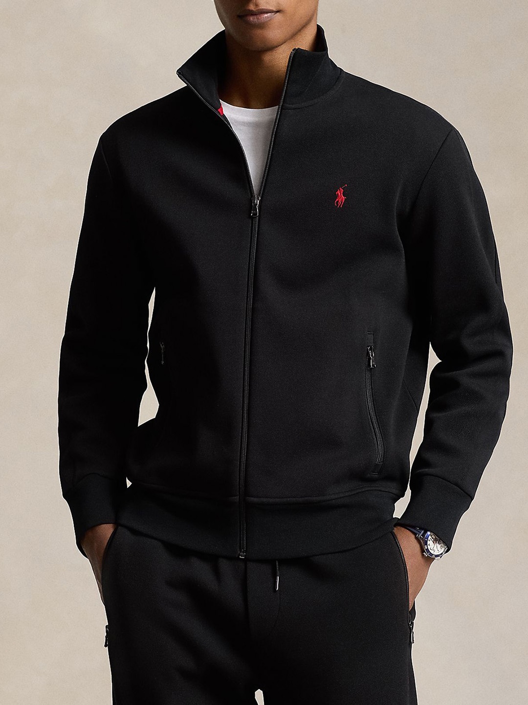 

Polo Ralph Lauren Men Double-Knit Track Jacket, Black