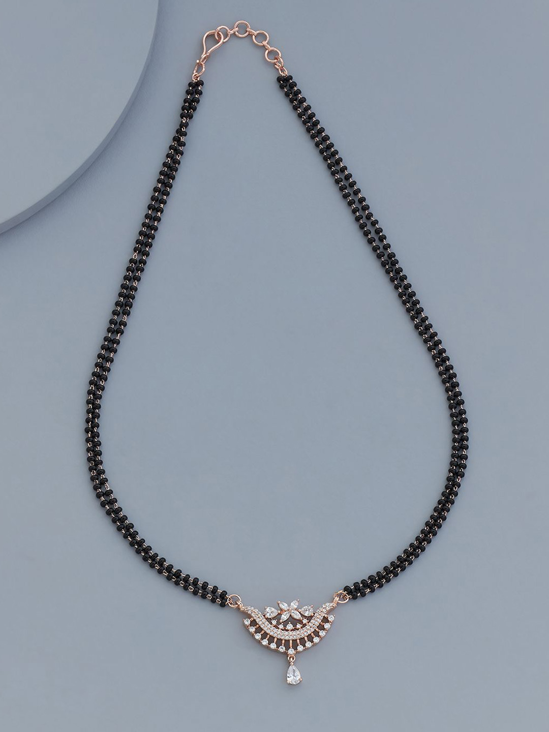 

Kushal's Fashion Jewellery Rose Gold Plated Artificial Stones Mangalsutra