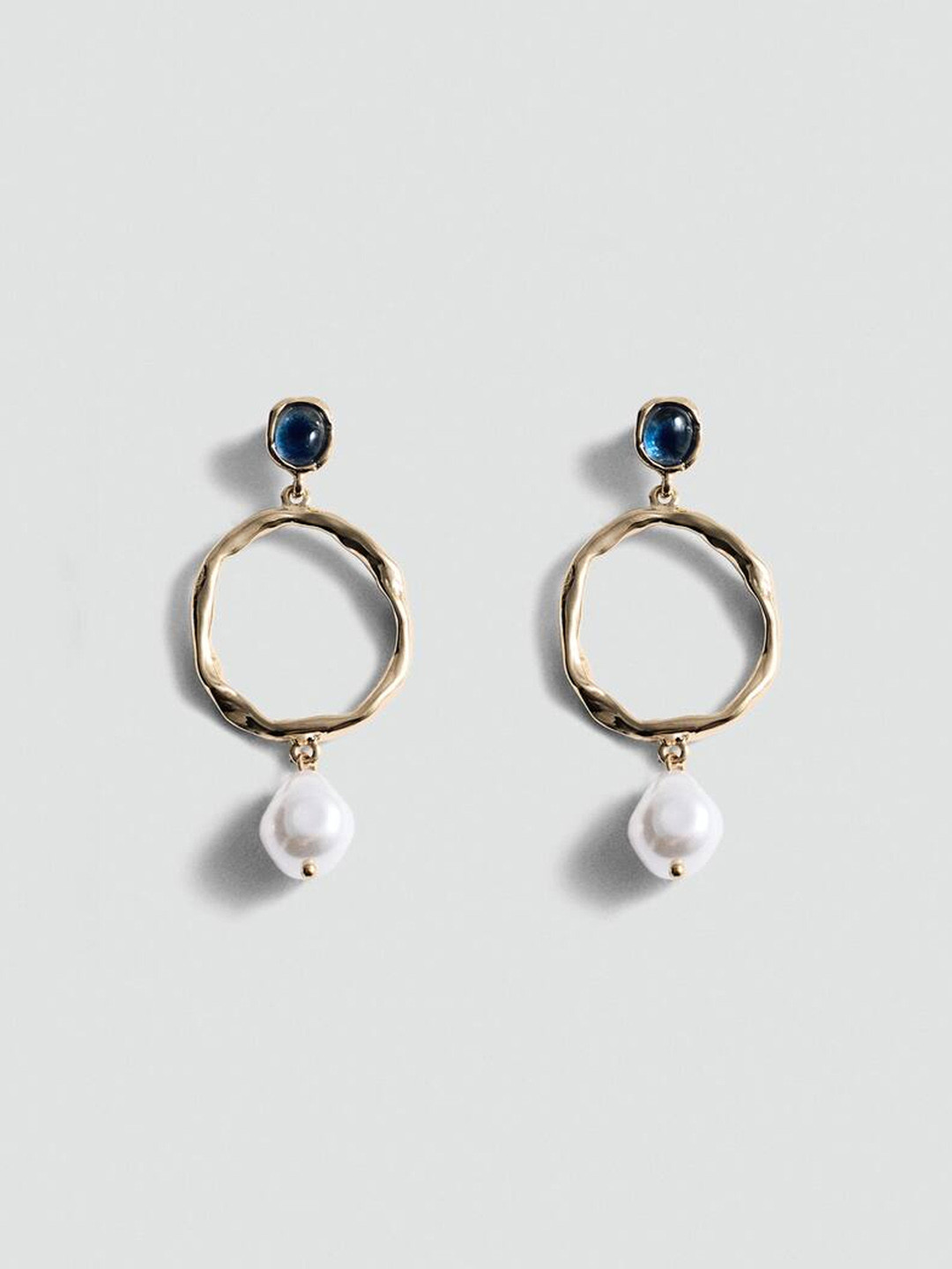 

MANGO Contemporary Drop Earrings, Gold