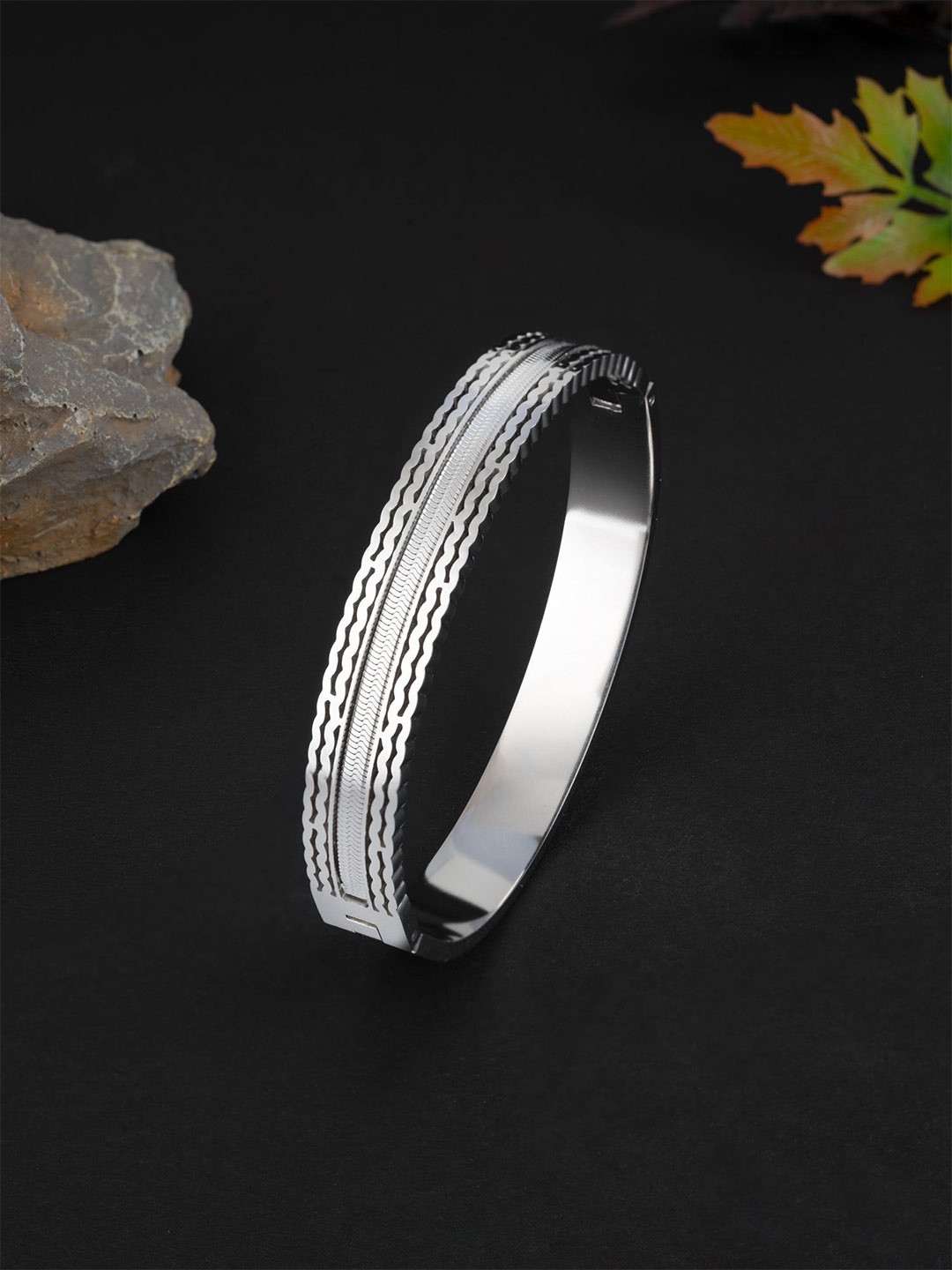 

E2O Women Silver-Plated Bangle-Style Bracelet