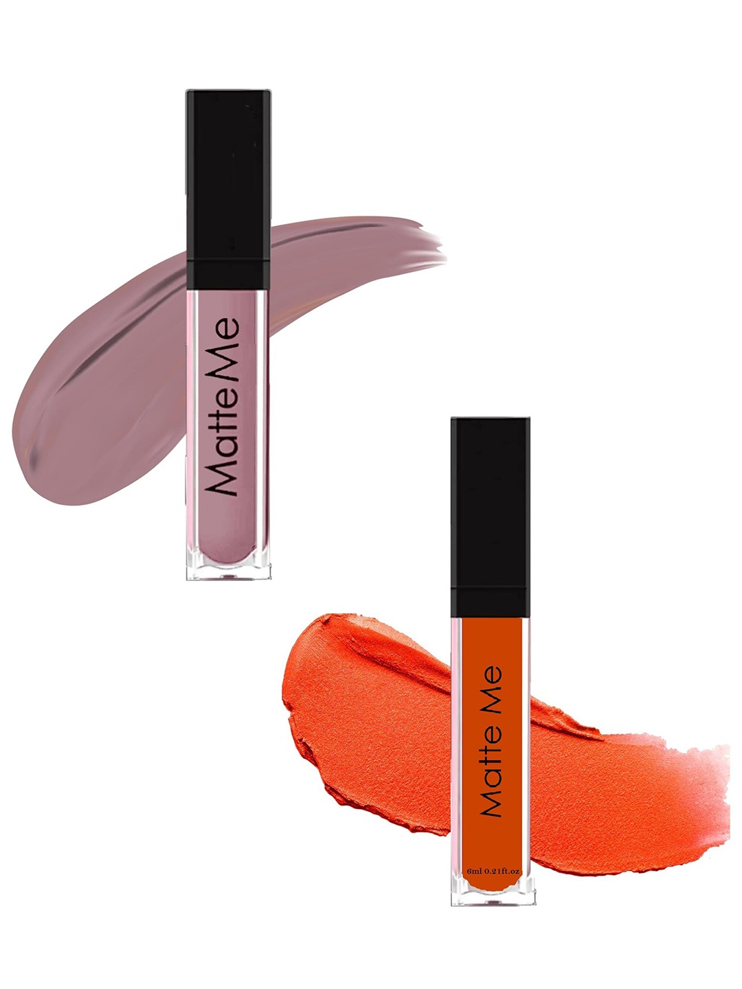 

FAVON Set of 2 Matte Me Waterproof Liquid Lipstick 6 ml each - Nude & Orange