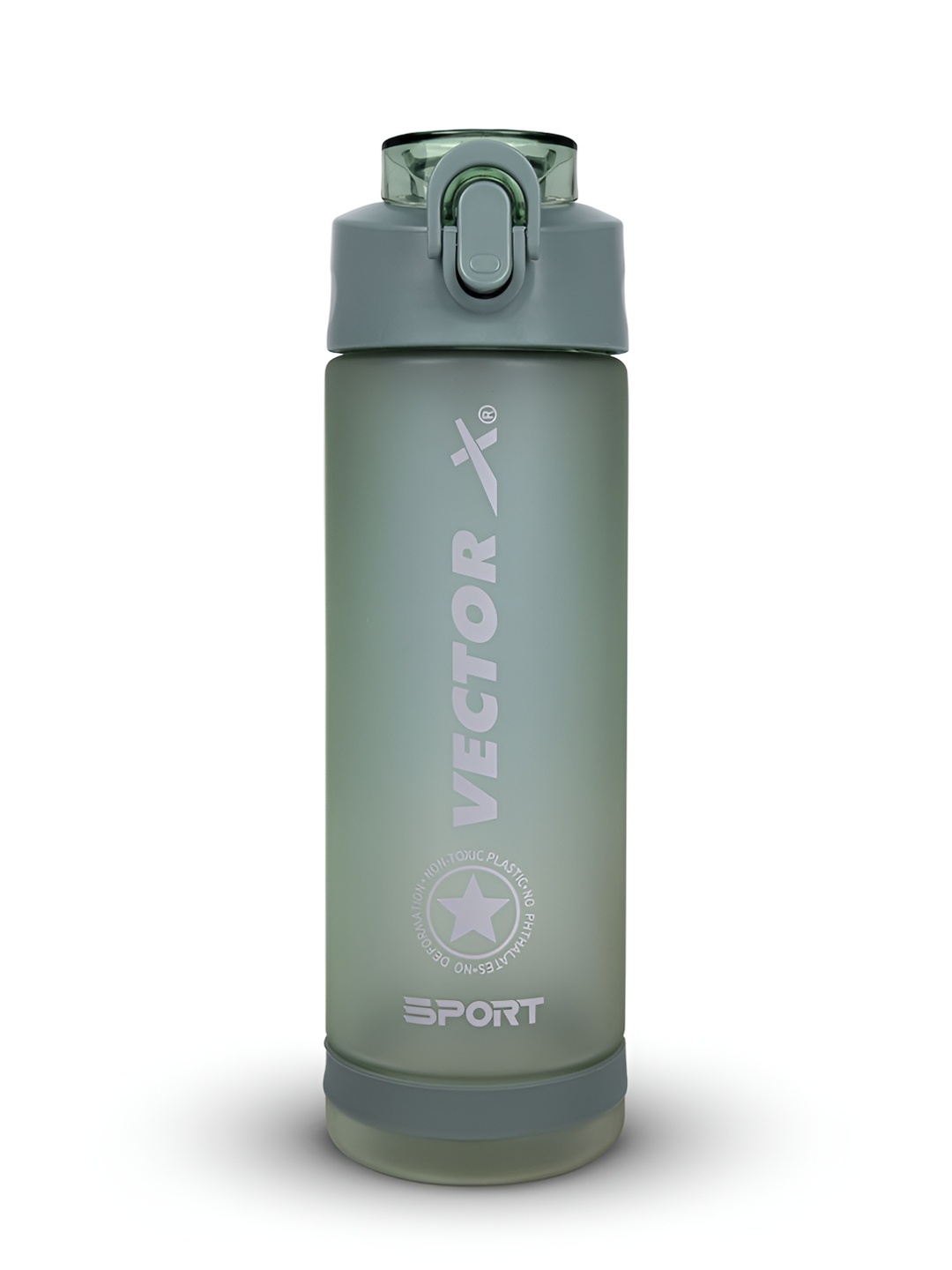 

VECTOR X Green & White Single Brand Logo Printed Tip Open Sipper Water Bottle-600ml