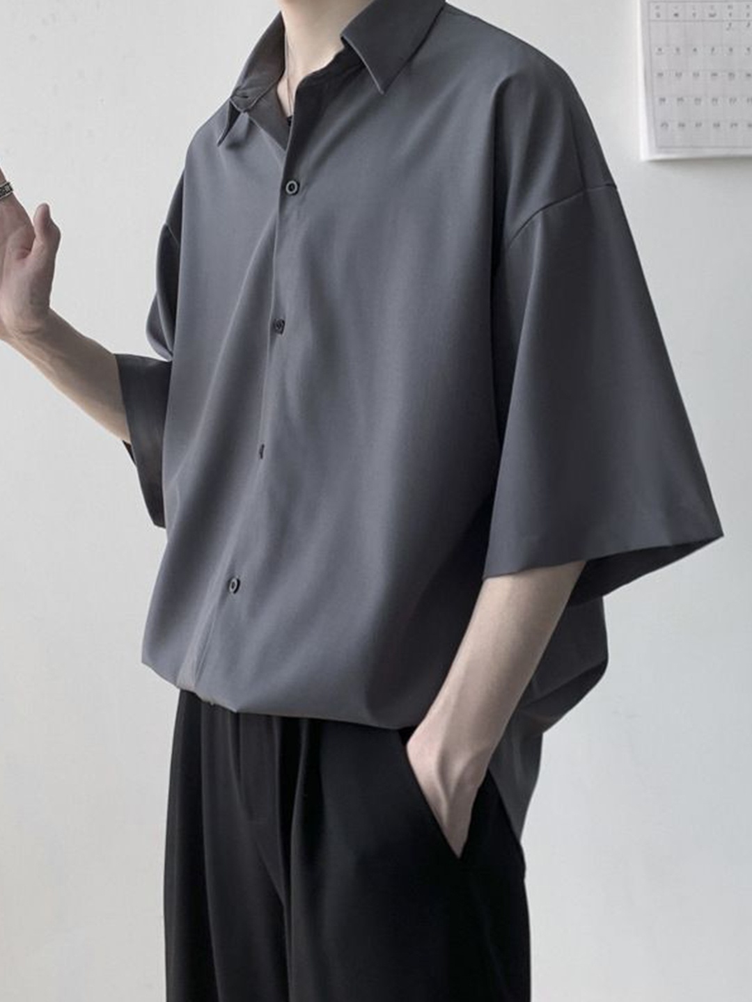 

StyleCast Men Opaque Party Shirt, Grey