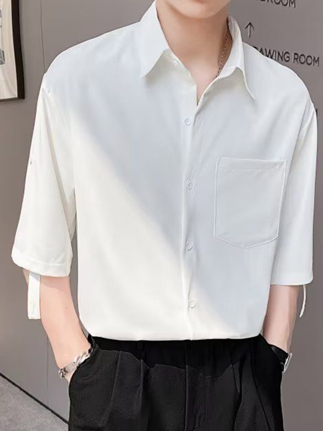 

StyleCast Men Opaque Party Shirt, White