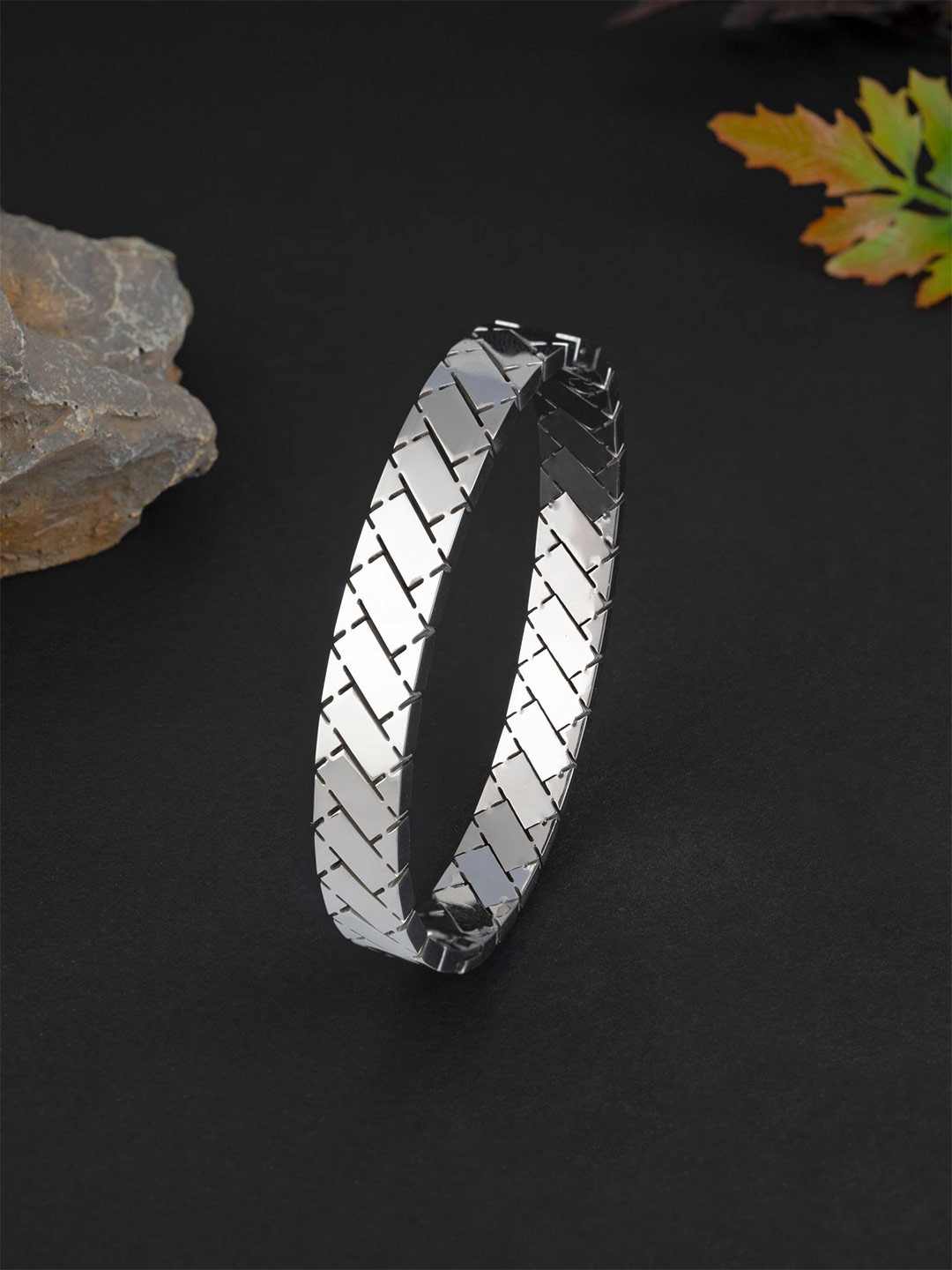 

E2O Women Silver-Plated Kada Bracelet