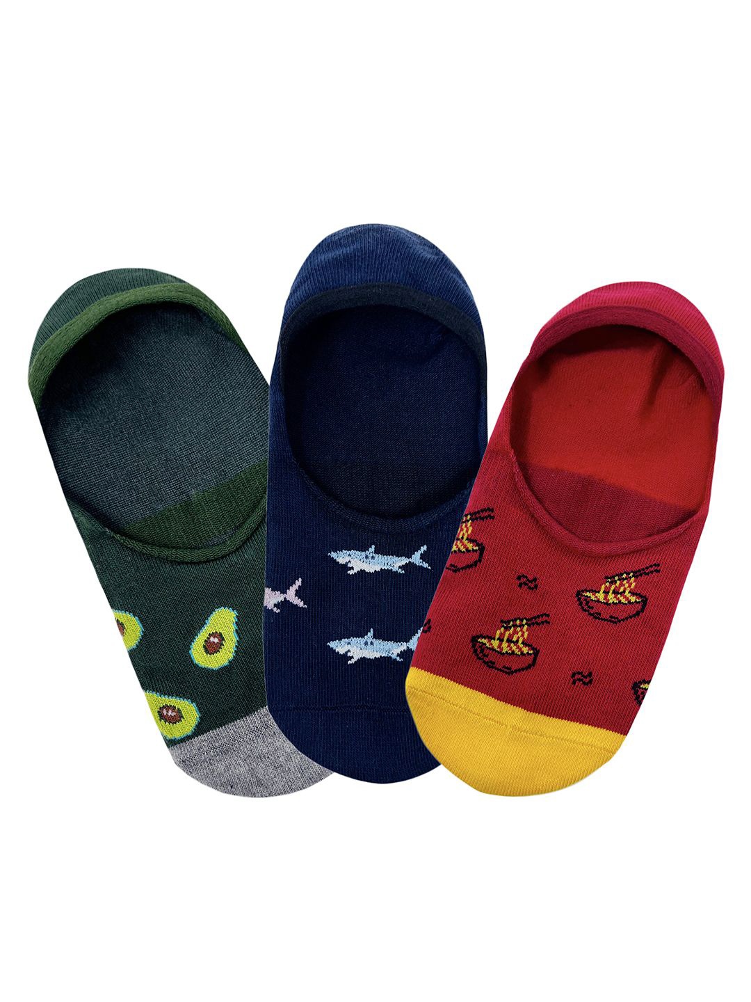 

Mint & Oak Pack of 3 Shoe Line Socks, Navy blue