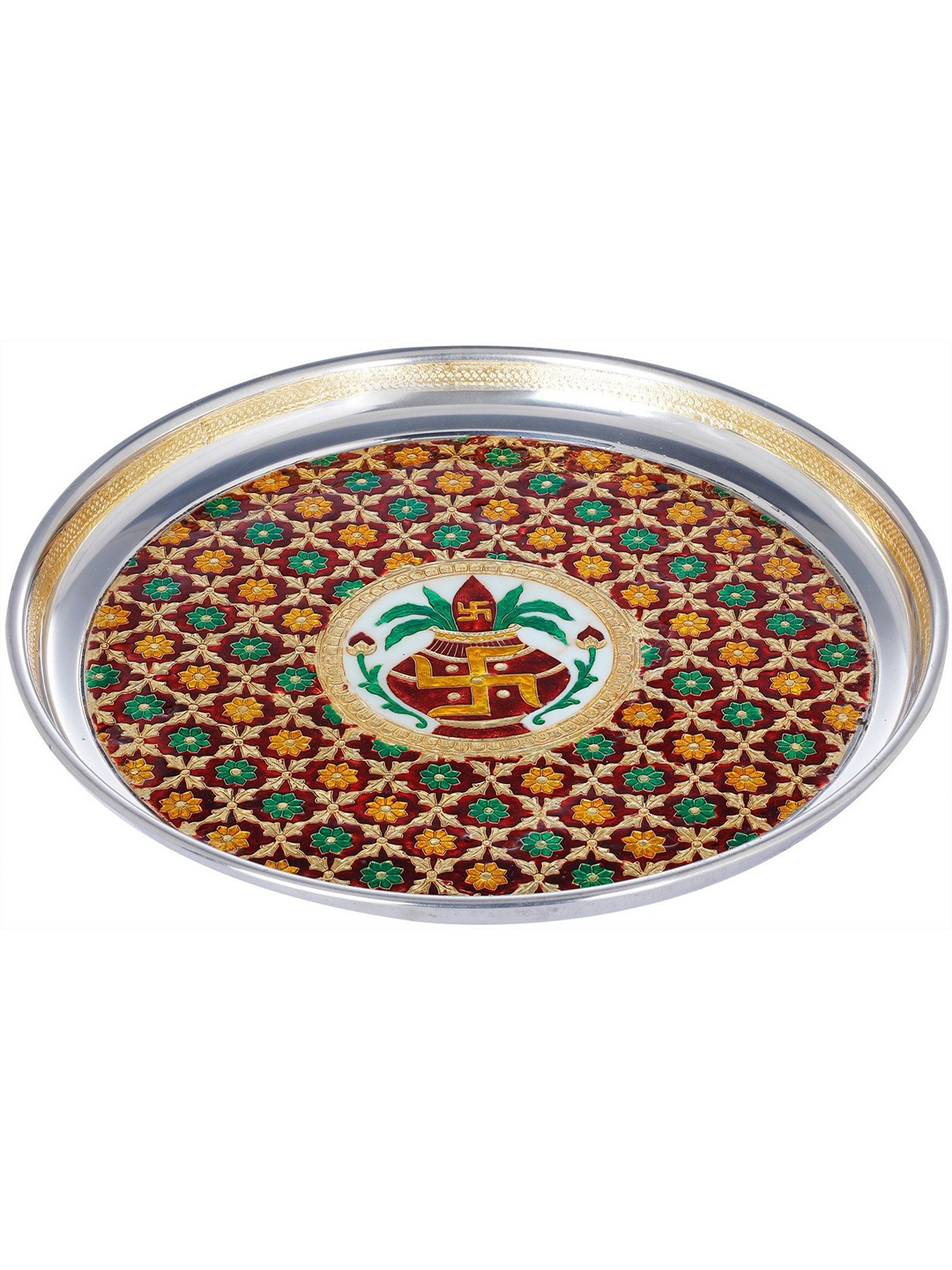 

Exotic India Large Puja Thali, Gold