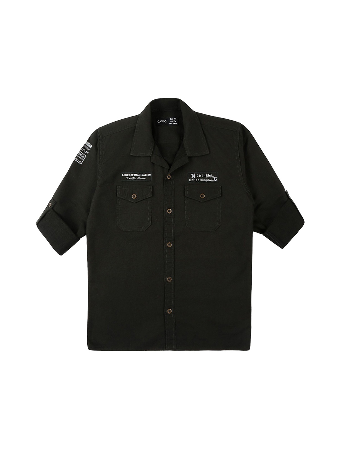 

CAVIO Boys Comfort Opaque Casual Shirt, Green