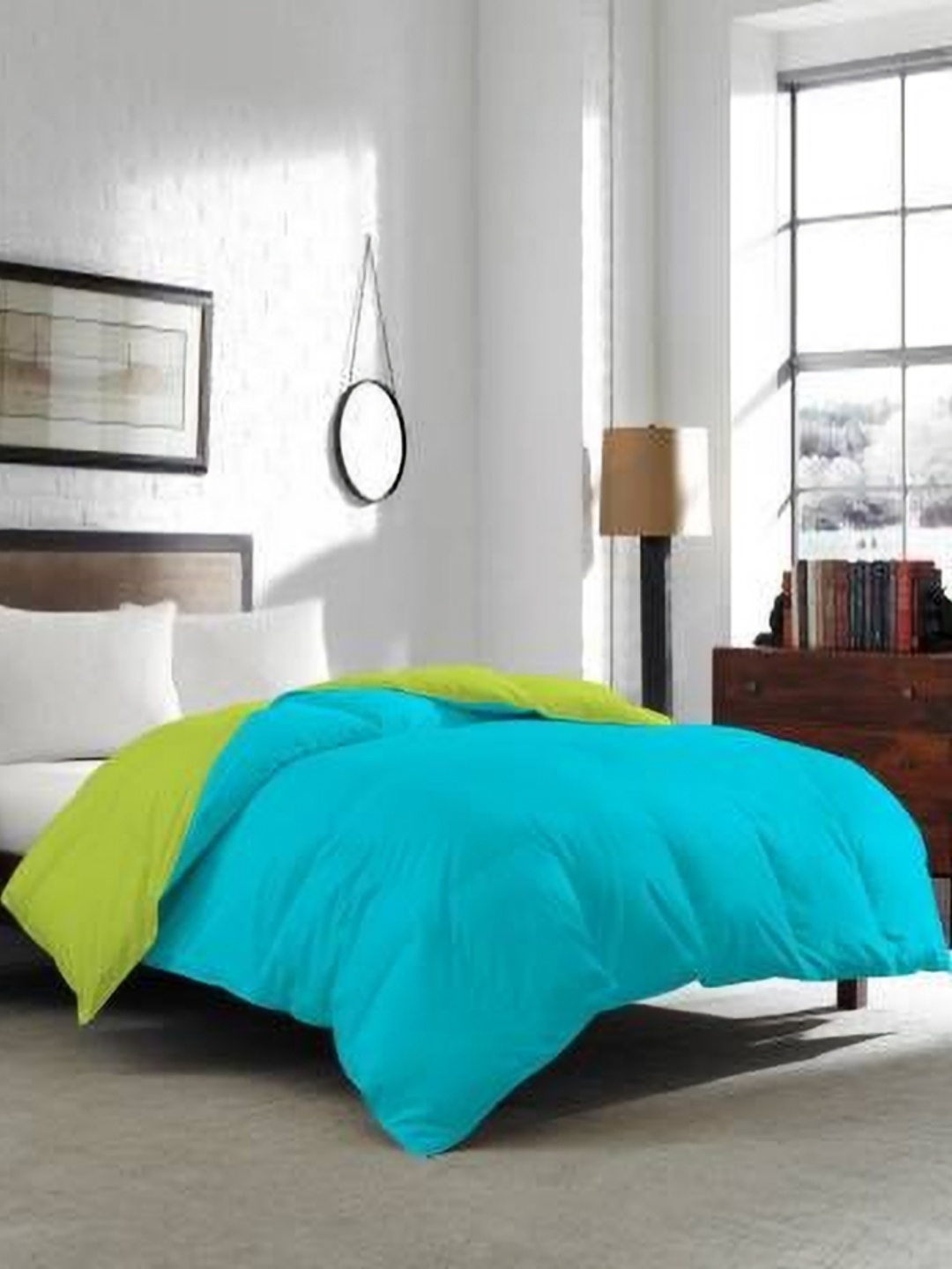 

CURIOUS LIFESTYLE Blue & Green Microfiber Heavy Winter 300 GSM Double King Bed Comforter