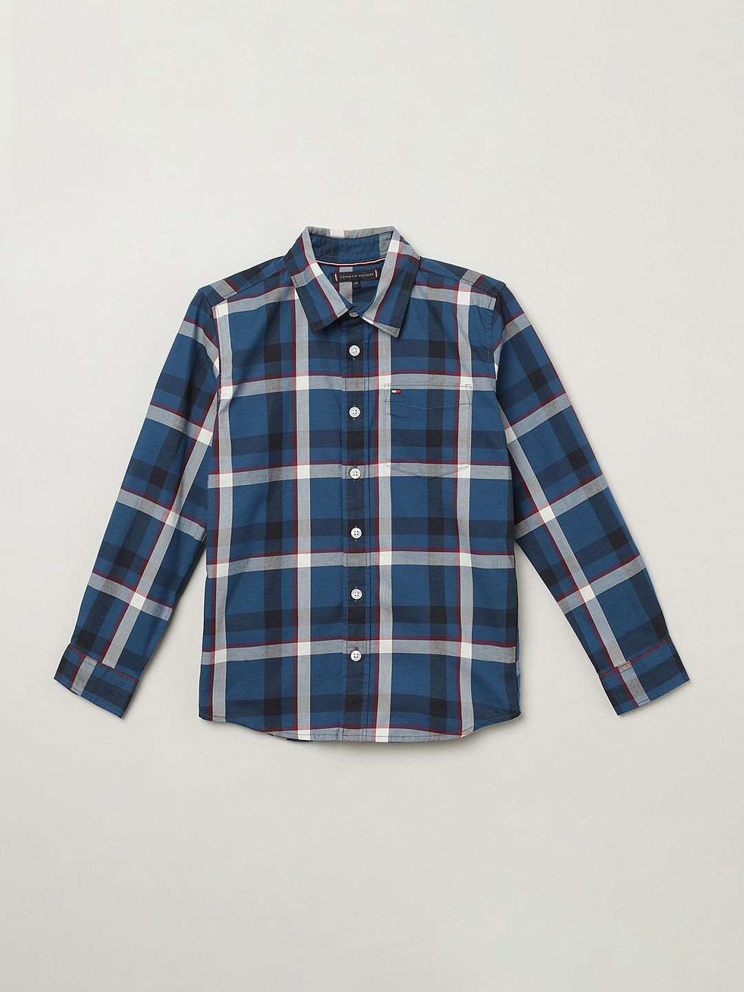 

Tommy Hilfiger Boys Tartan Checks Opaque Checked Casual Shirt, Blue