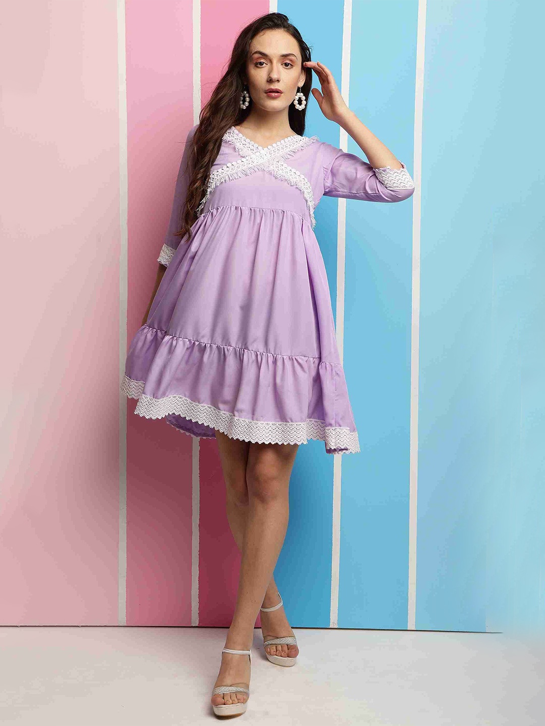 

Bhuja Fit & Flare Dress, Lavender