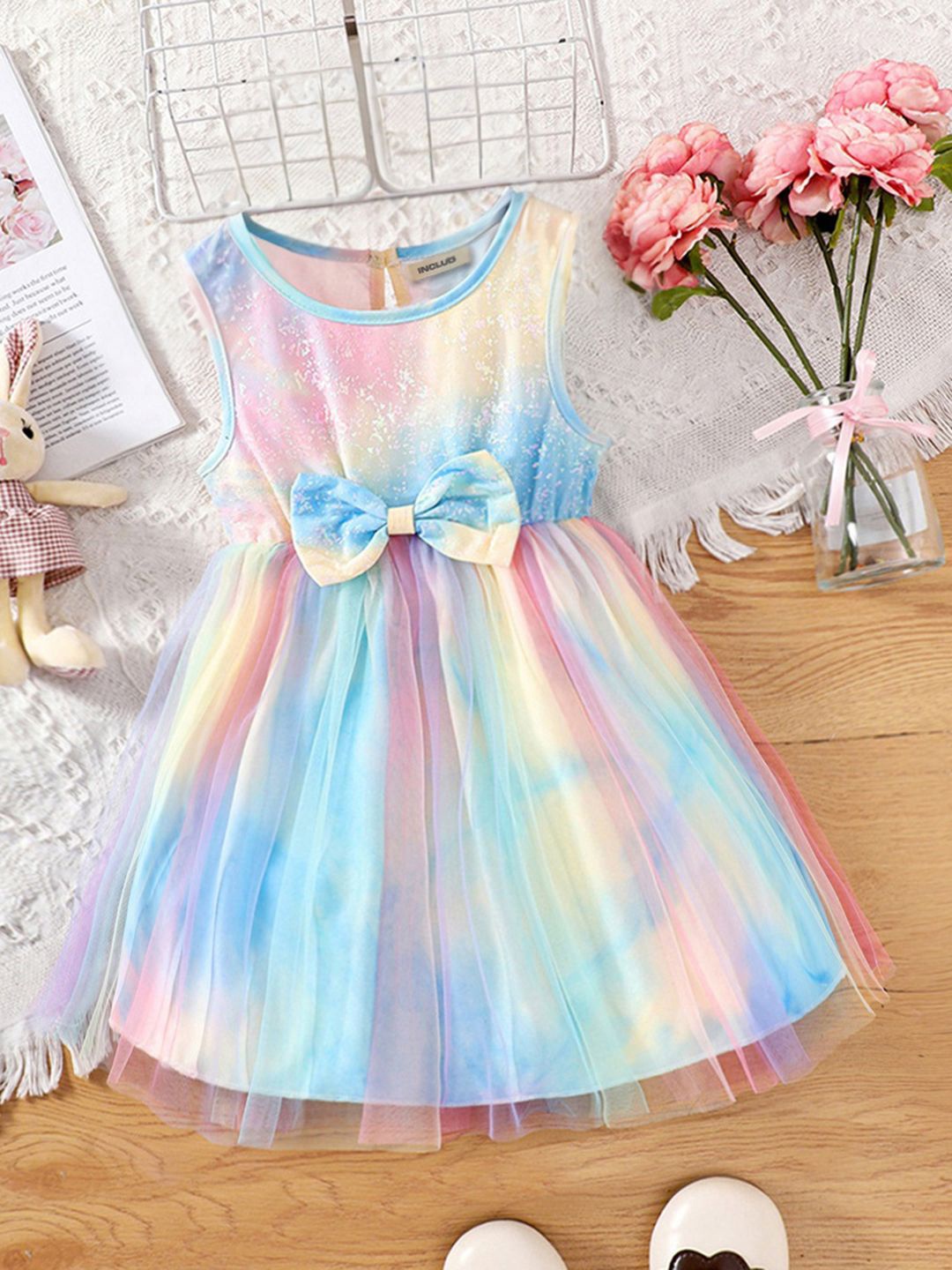 

INCLUD Fit & Flare Dress, Blue