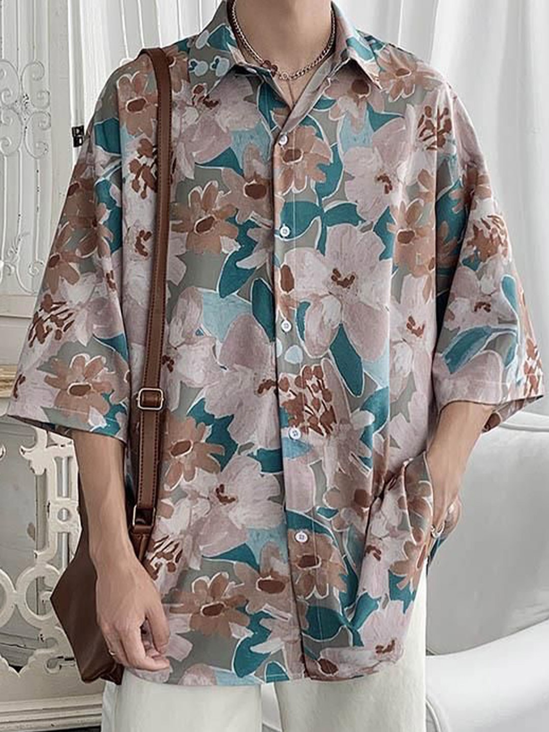 

StyleCast Men Floral Opaque Casual Shirt, Multi
