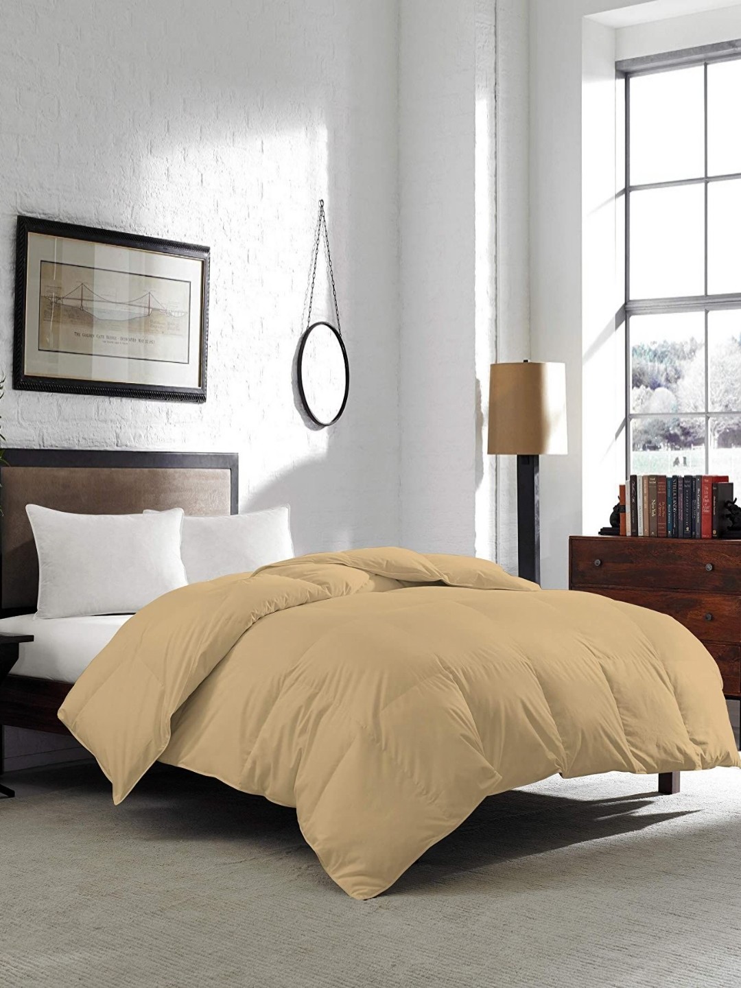

CURIOUS LIFESTYLE Beige Microfiber Heavy Winter 300 GSM Double King Bed Comforter