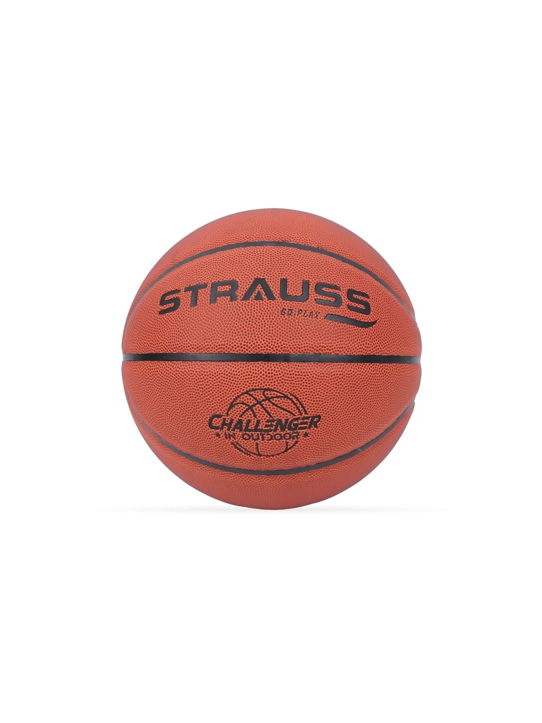 

STRAUSS Zing Textured Indoor-Outdoor Training & Match Basketball, Brown