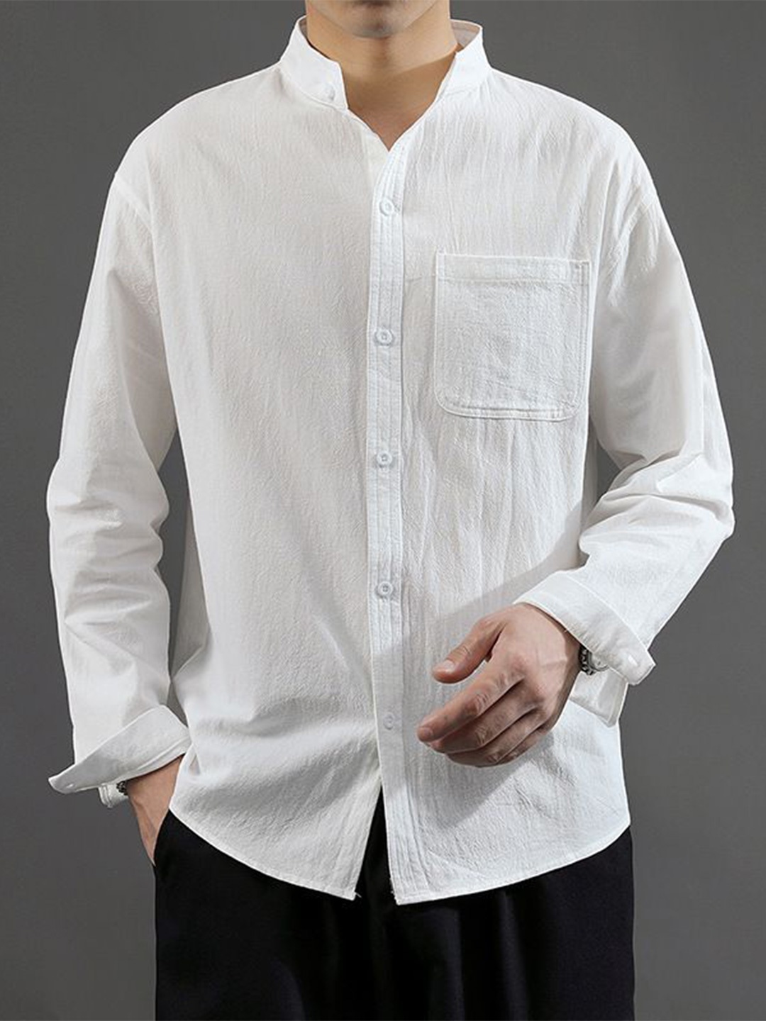 

StyleCast Men Opaque Casual Shirt, White