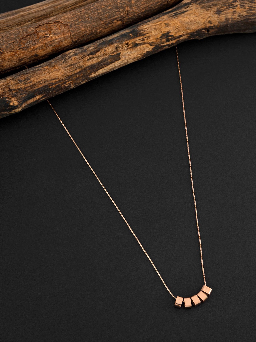 

E2O Rose Gold-Plated Pendants With Chains