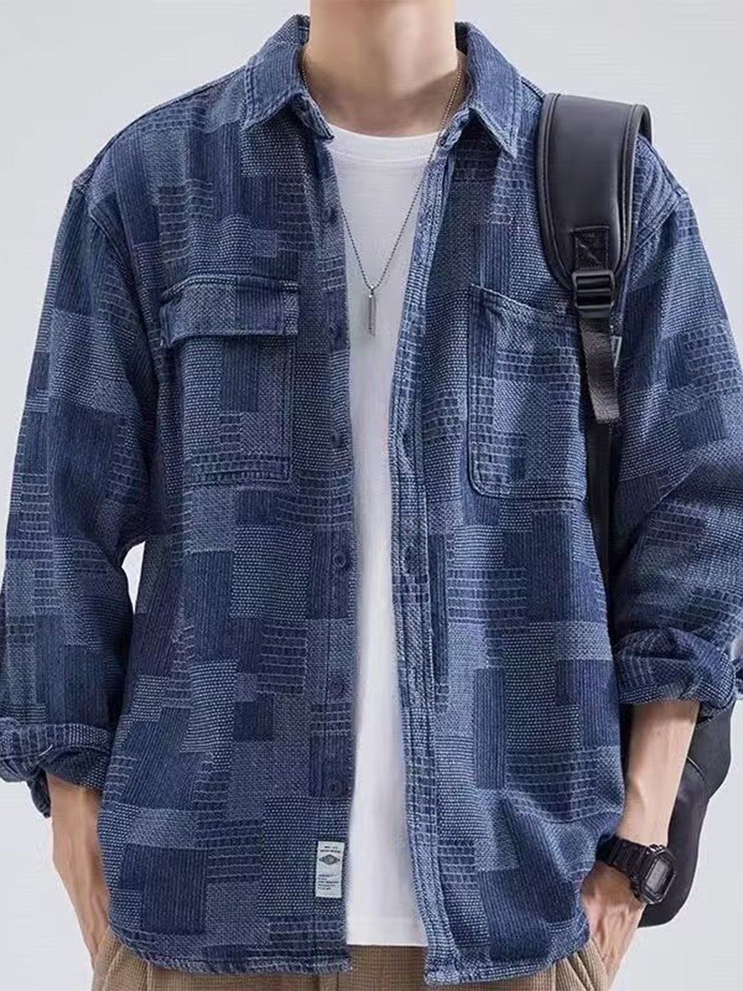 

StyleCast Men Opaque Checked Casual Shirt, Blue