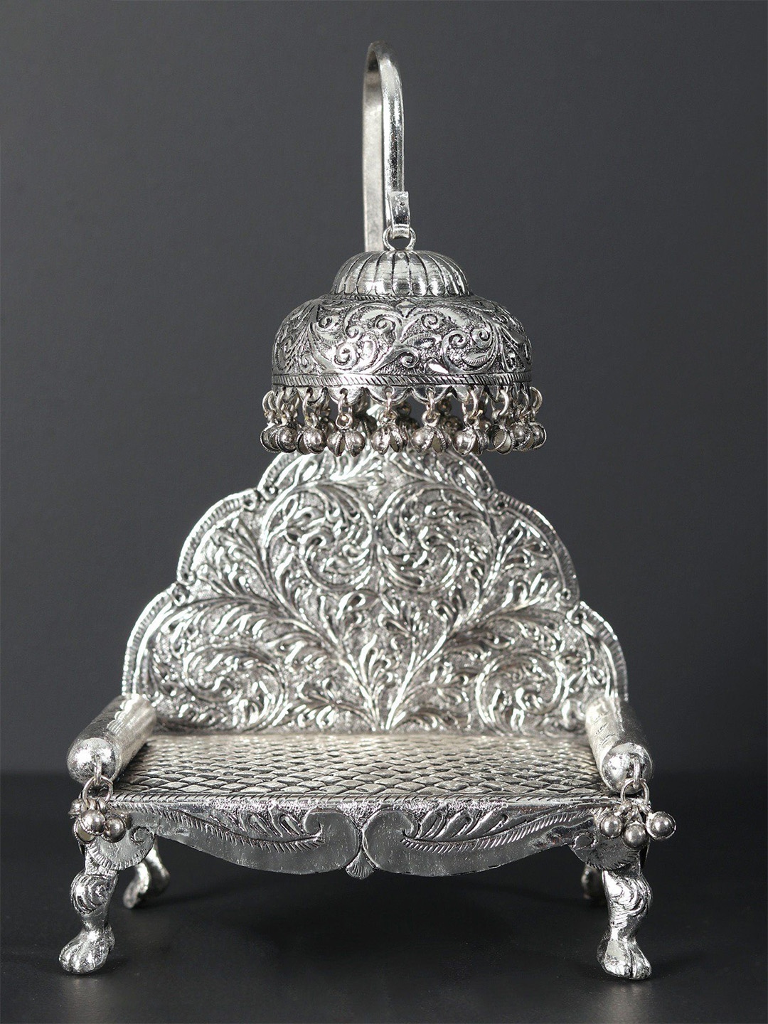 

Exotic India Royal Throne for Your Favourite Deity In Copper, Silver