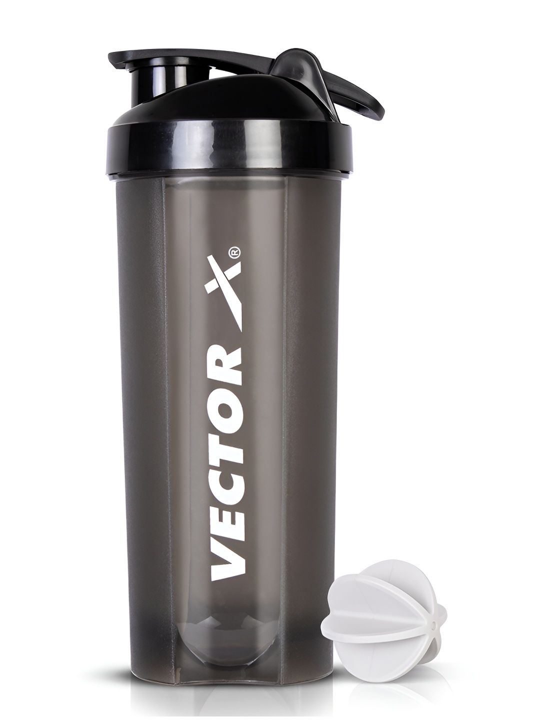 

VECTOR X Black & White Brand Logo Printed Shaker Sports Water Bottle 750ml